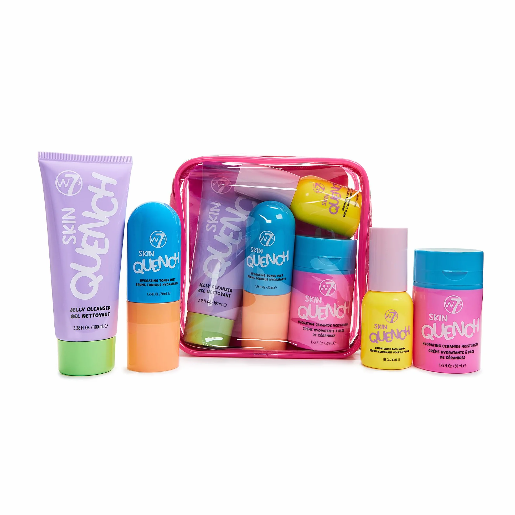 Coffret Cadeau Soins Hydratants Aloe Vera Céramides Routine Complète W7 Skin Quench