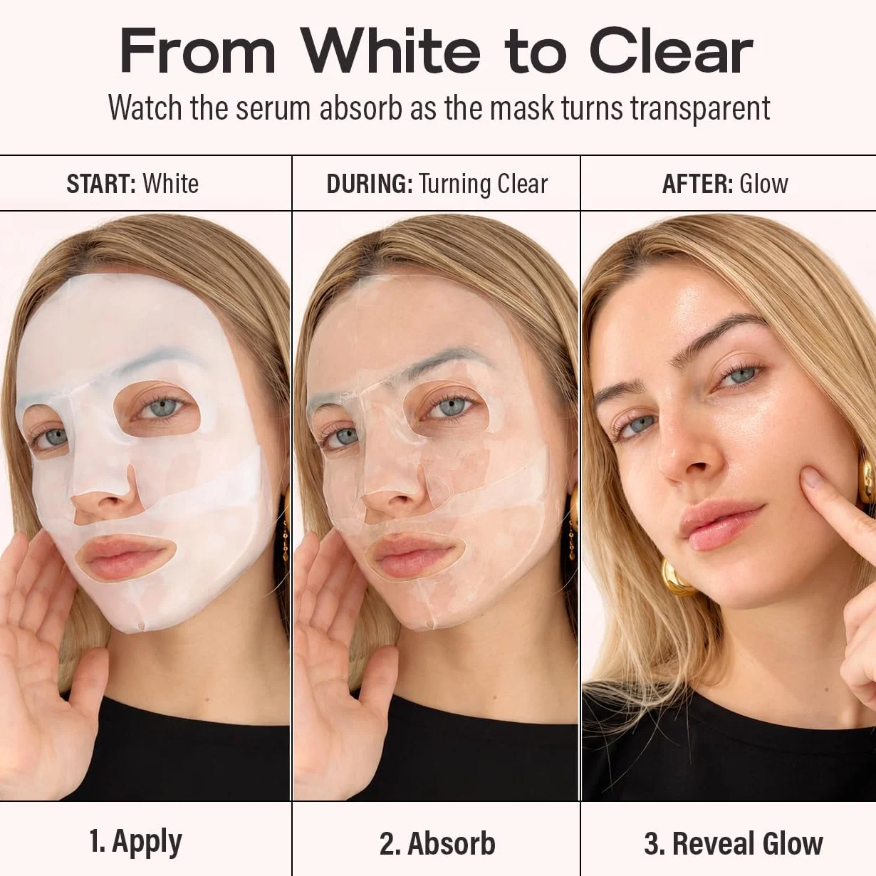 Masque Collagène Visage Coréen Hydrafuse 4H Anti Rides Effet Glass Skin