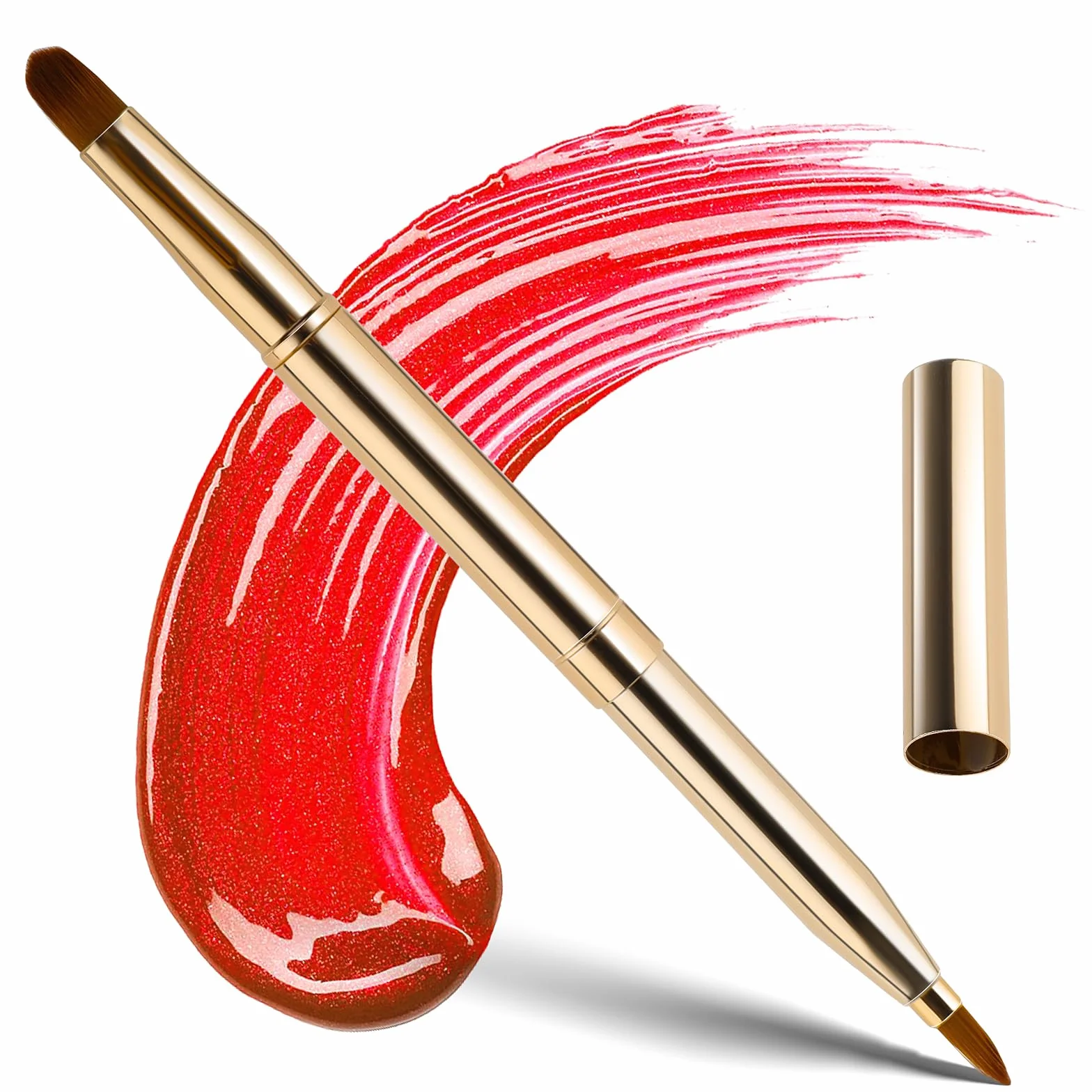 Abeillo Pinceau à Lèvres Rétractable Double Extrémité Anti-Cernes Maquillage Outil Contour