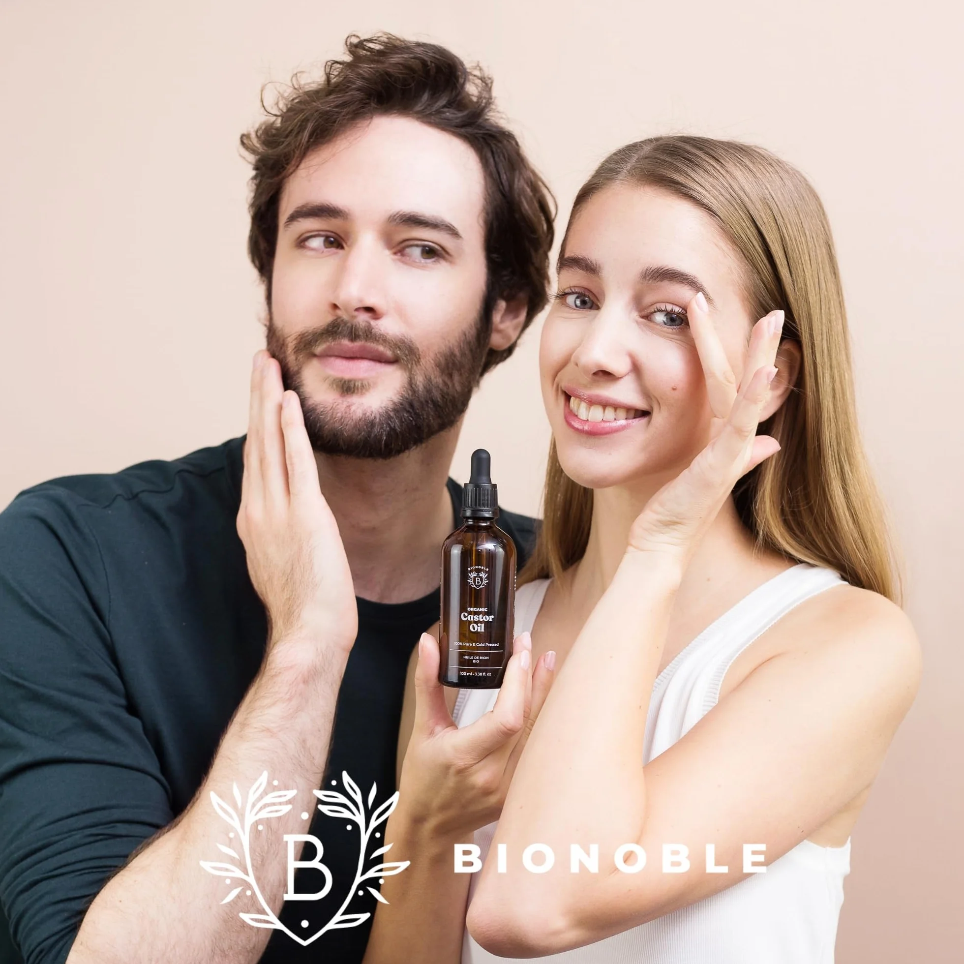 Huile de Ricin Bio Pressée à Froid 100% Naturelle pour Cheveux, Cils, Sourcils - Castor Oil 50ml