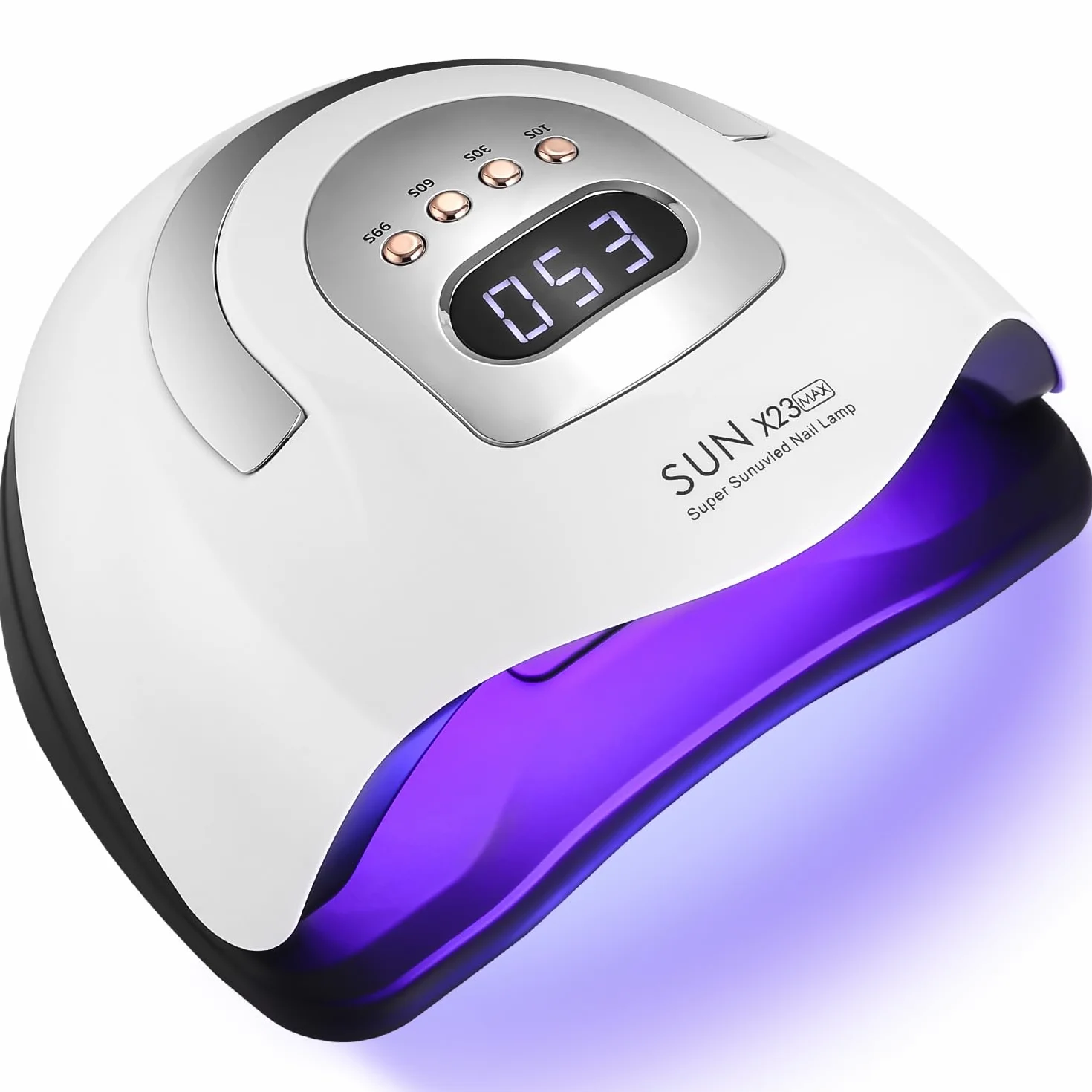 Zawaer Lampe UV Sèche Ongles 380W, Professionnel LED Séchoir à Ongles Automatique, 81 LEDs, Séchage Rapide, Grand LCD Ecran, 4 Minuteries 10s/30s/60s/99s pour Vernis Semi Permanent, Gel et Vernis