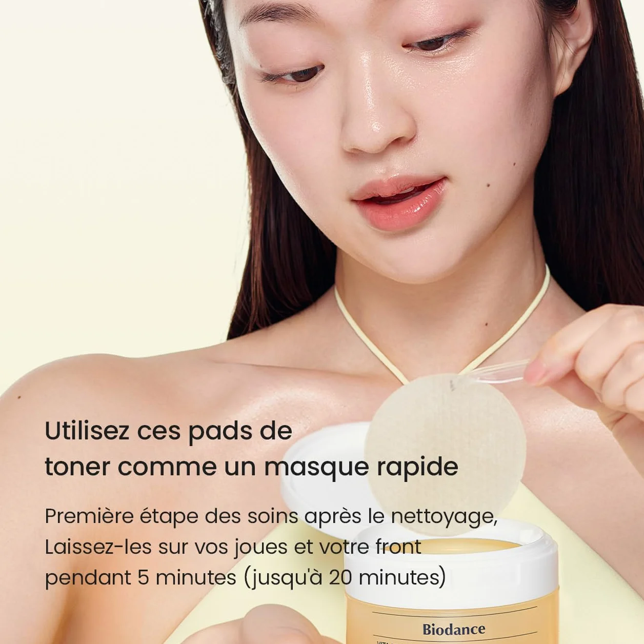 BIODANCE Vita Gel Toner Pads, Tampons de Toner en Gel Niacinamide 60 Pièces, Illuminant, Exfoliation Douce K-Beauty