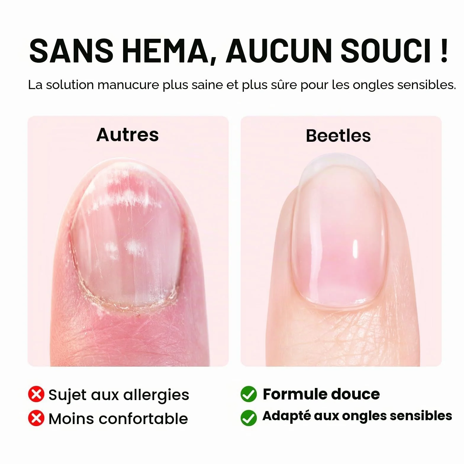 Beetles Builder Gel à ongles avec vernis à ongles sans essuyage et couche de base pour ongles Finition brillante et formule améliorée de sécurité durable pour les femmes