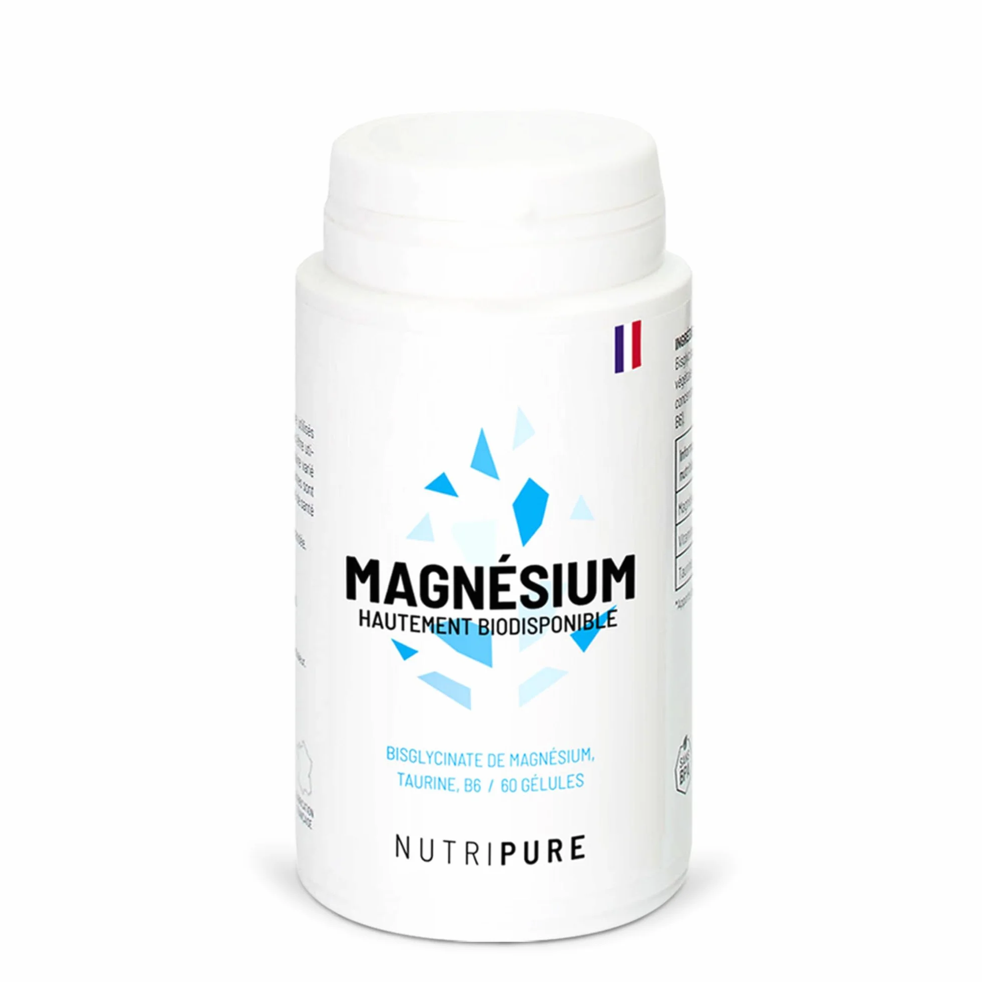Nutripure Magnésium Bisglycinate + Vitamine B6 & Taurine 60 Gélules Anti-Fatigue Stress