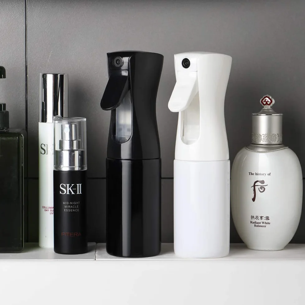 Flacon Spray Vide 160ML Noir - Pulvérisateur de Coiffure Bouteille Brumisateur Eau PET avec Poignée 360°