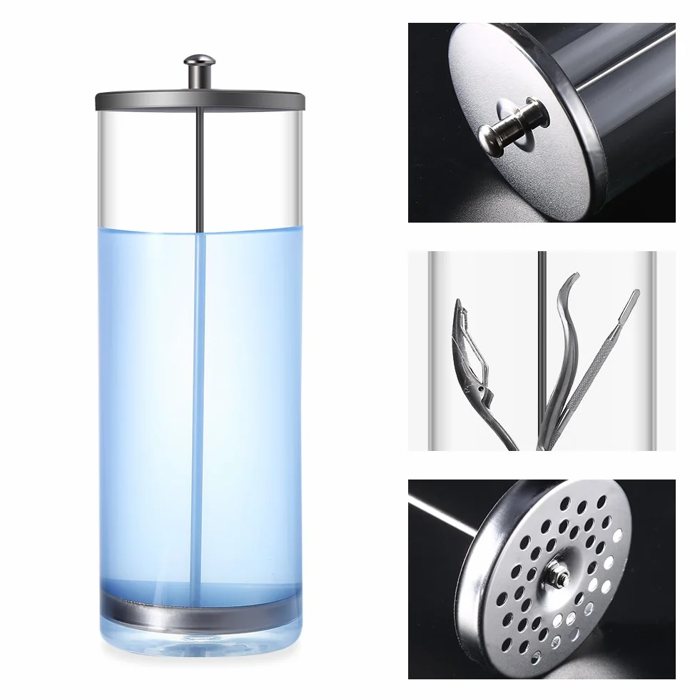Focket Pot de désinfection 9" PLA_ (acide polylactique), SAN_ (résine styrène-acrylonitrile), PE_ (polyéthylène), pour désinfecter les petits instruments