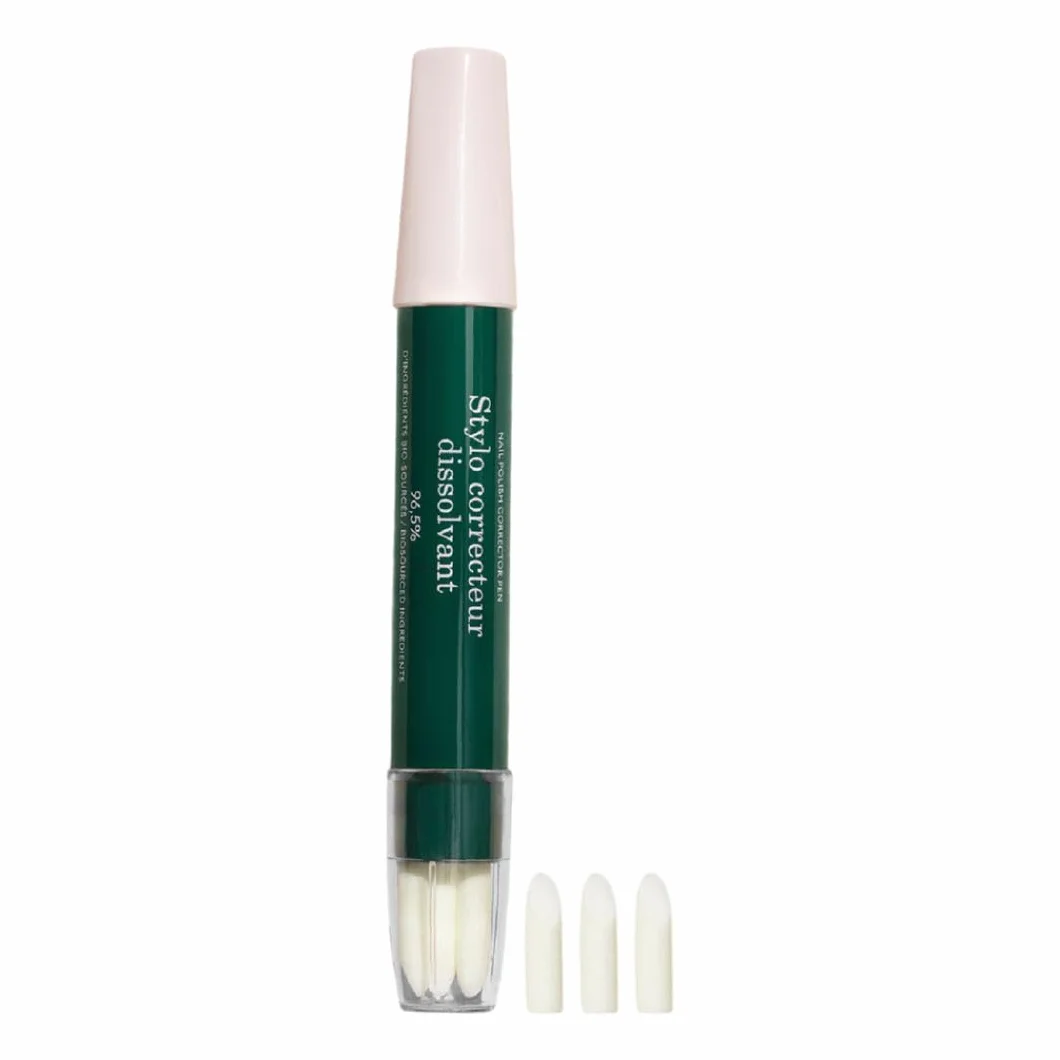 Manucurist Stylo Dissolvant Vernis à Ongles Green Flash + 3 Mines de Rechange Bio-Sourcé Sans Acétone