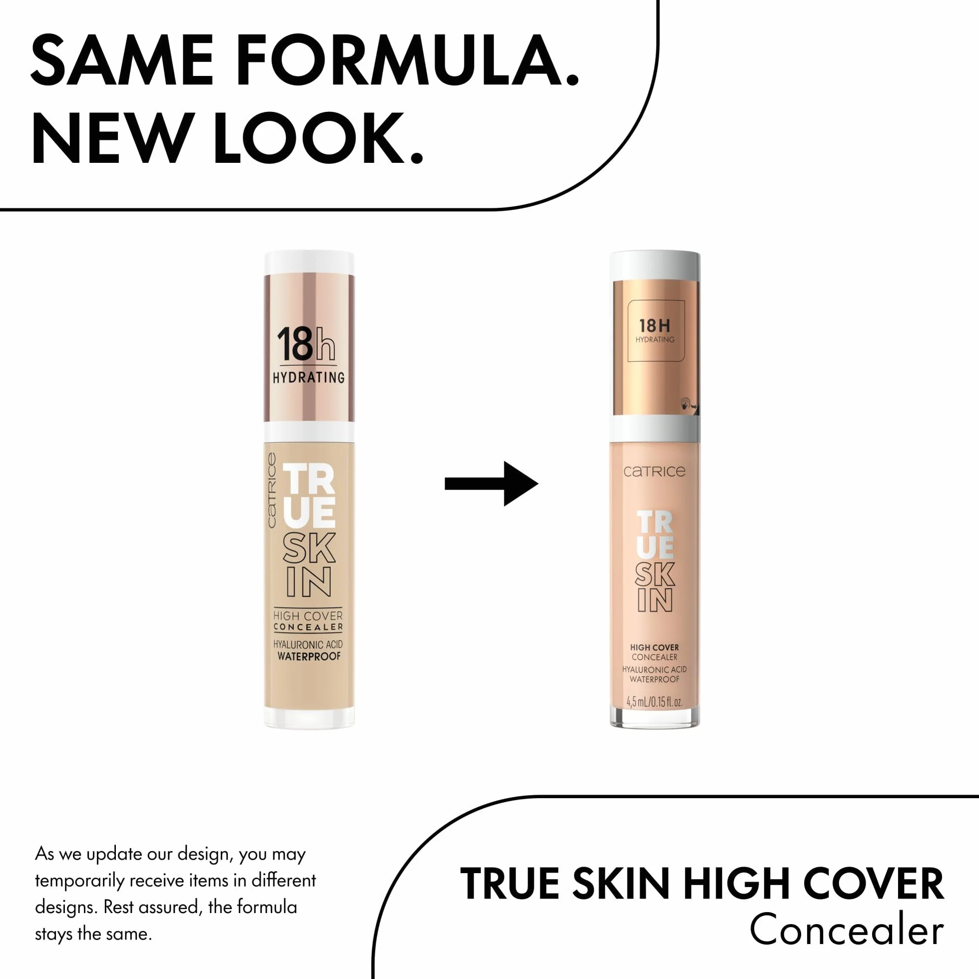 CATRICE True Skin High Cover Concealer 010 Cool Cashmere – Couvrance élevée, hydratation, fini mat waterproof – 4,5 ml