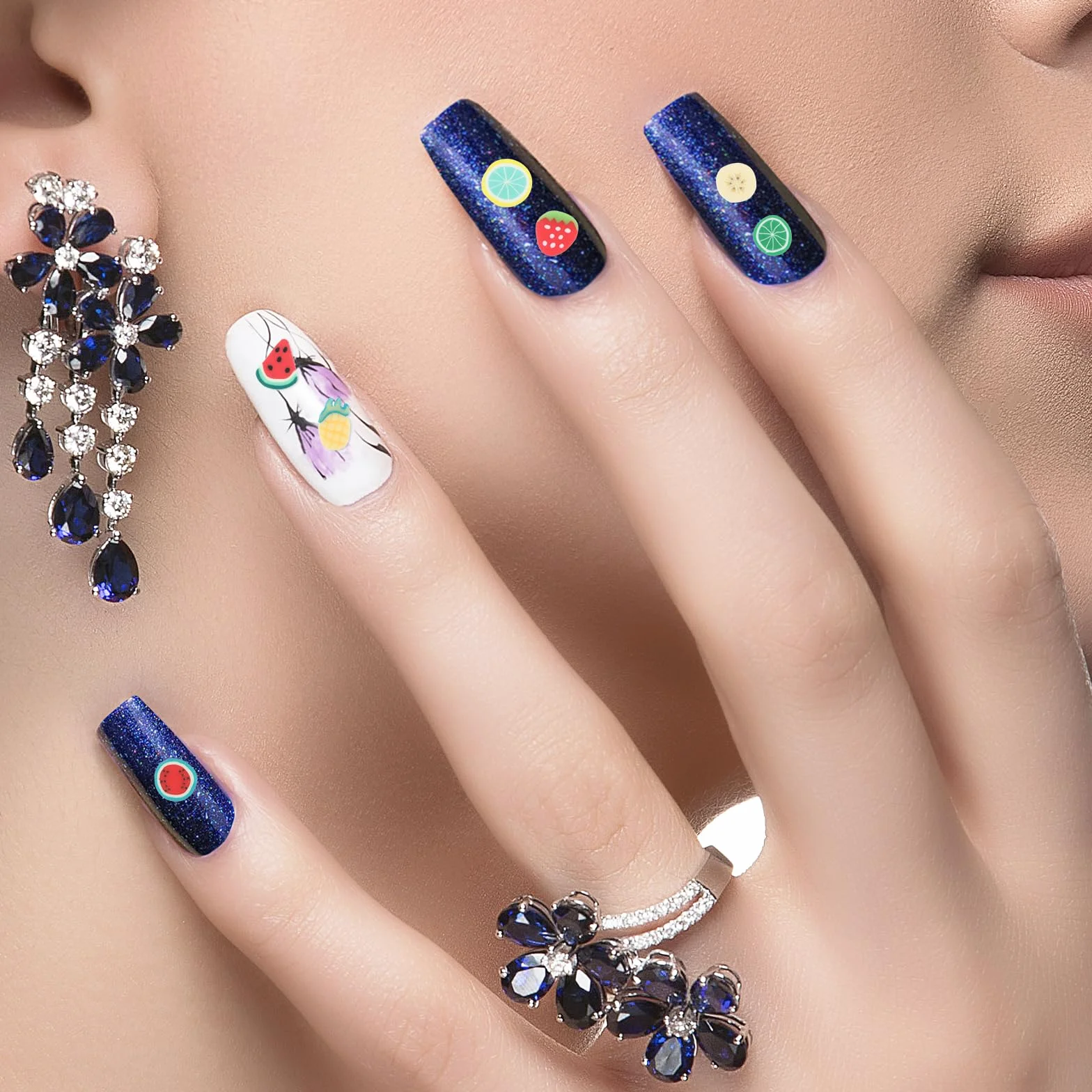 Lot de 6000 tranches de fruits 3D en argile polymère pour nail art, résine et décorations d'ongles