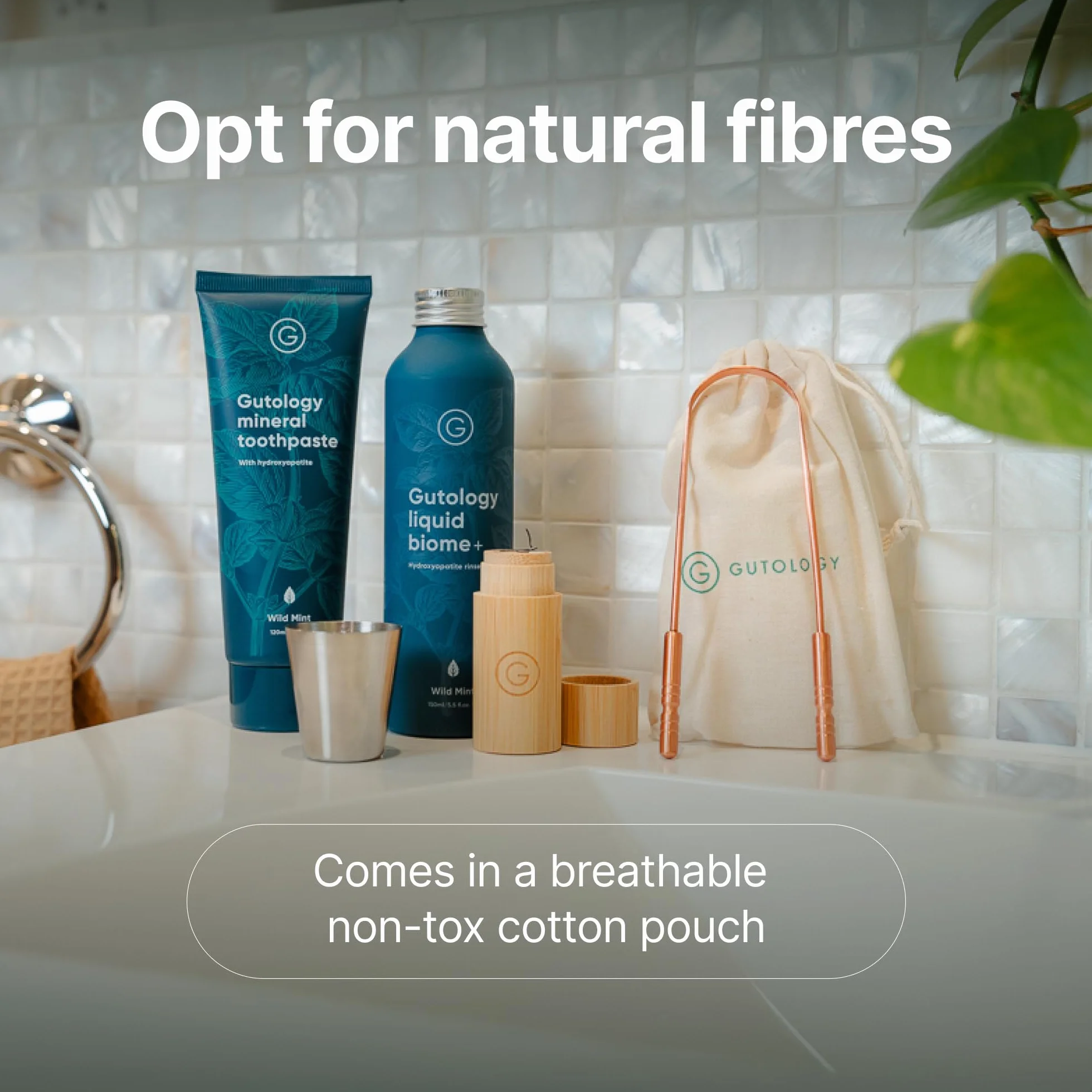 Gutology Grattoir langue cuivre pur - Hygiène bucco-dentaire