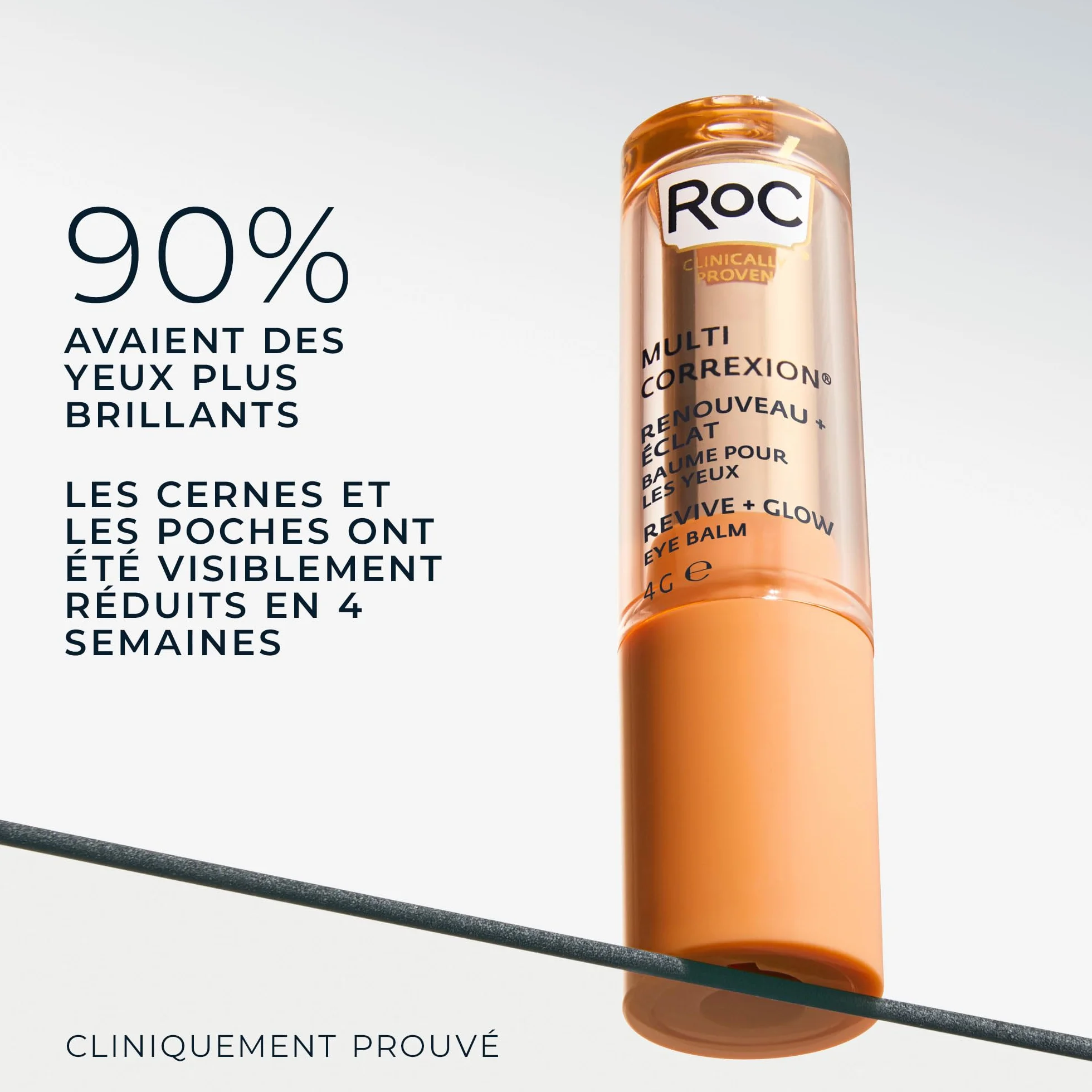 RoC Multi Correxion Renouveau + Eclat Baume pour les yeux Vitamine C Hypoallergénique 4 g