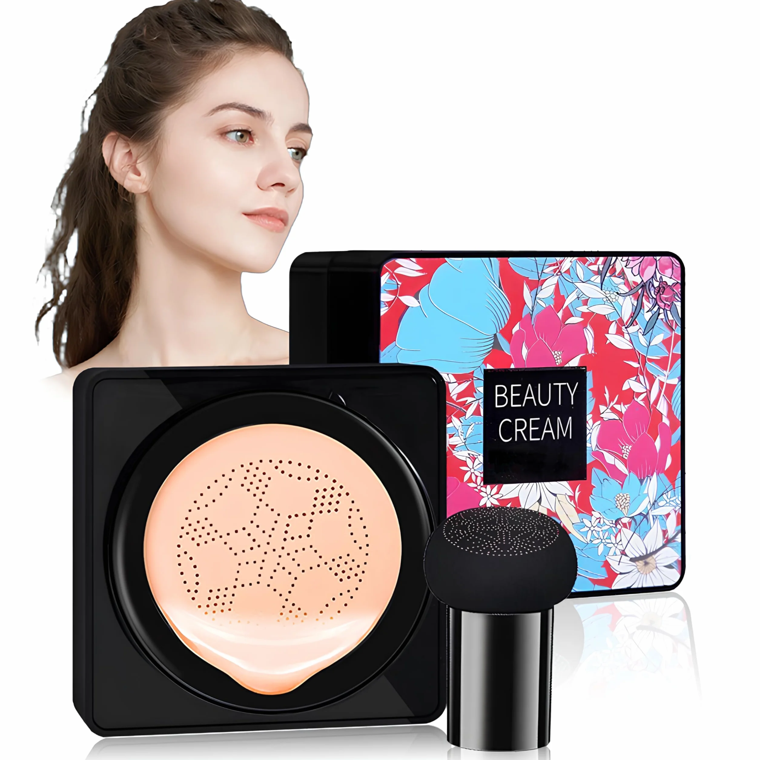 Fond de Teint Couvrant CC Crème BB Crème Correcteur Maquillage Huile Hydratante Naturelle