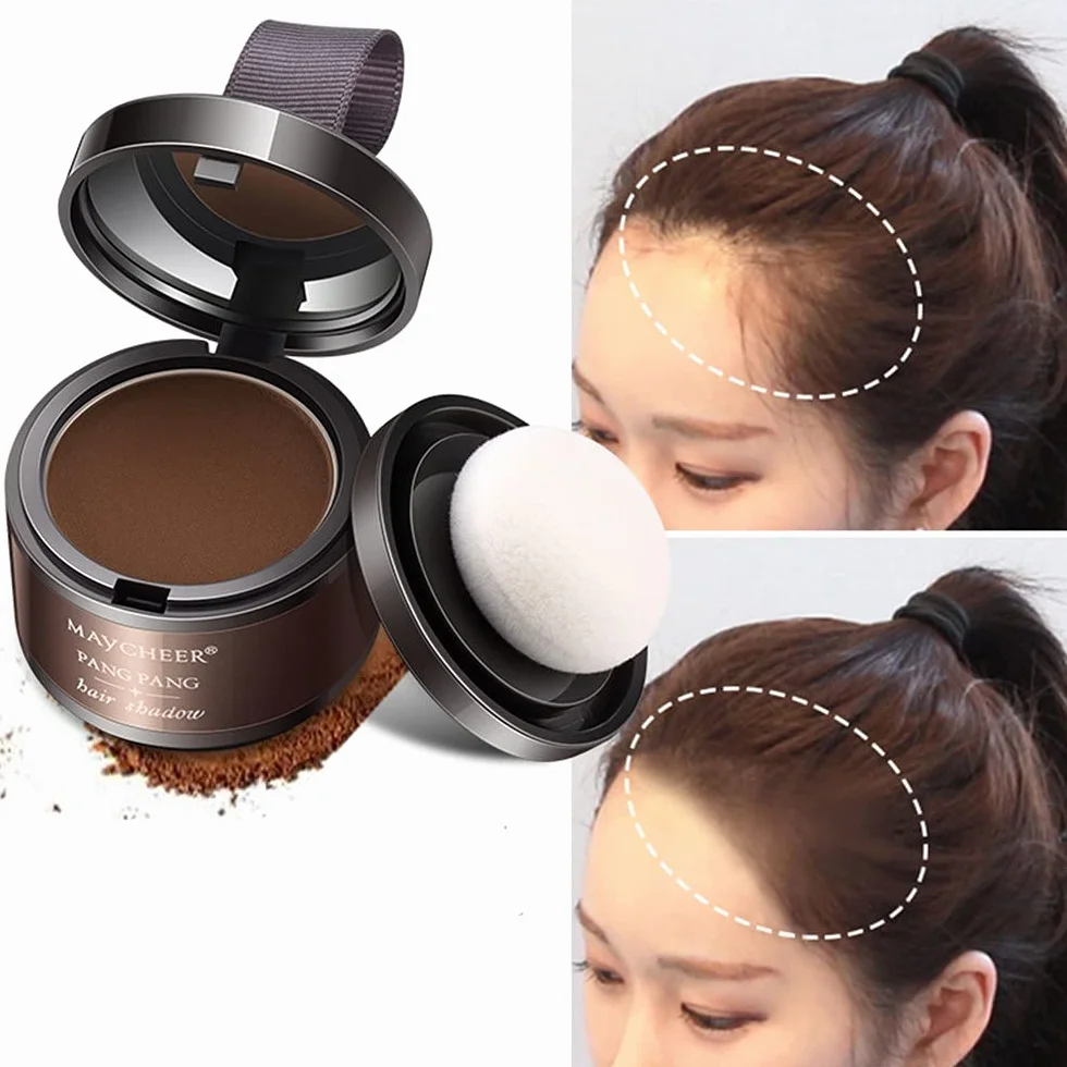Hairline Powder, Hair Root Concealer, Correcteur de racine de cheveux, marron