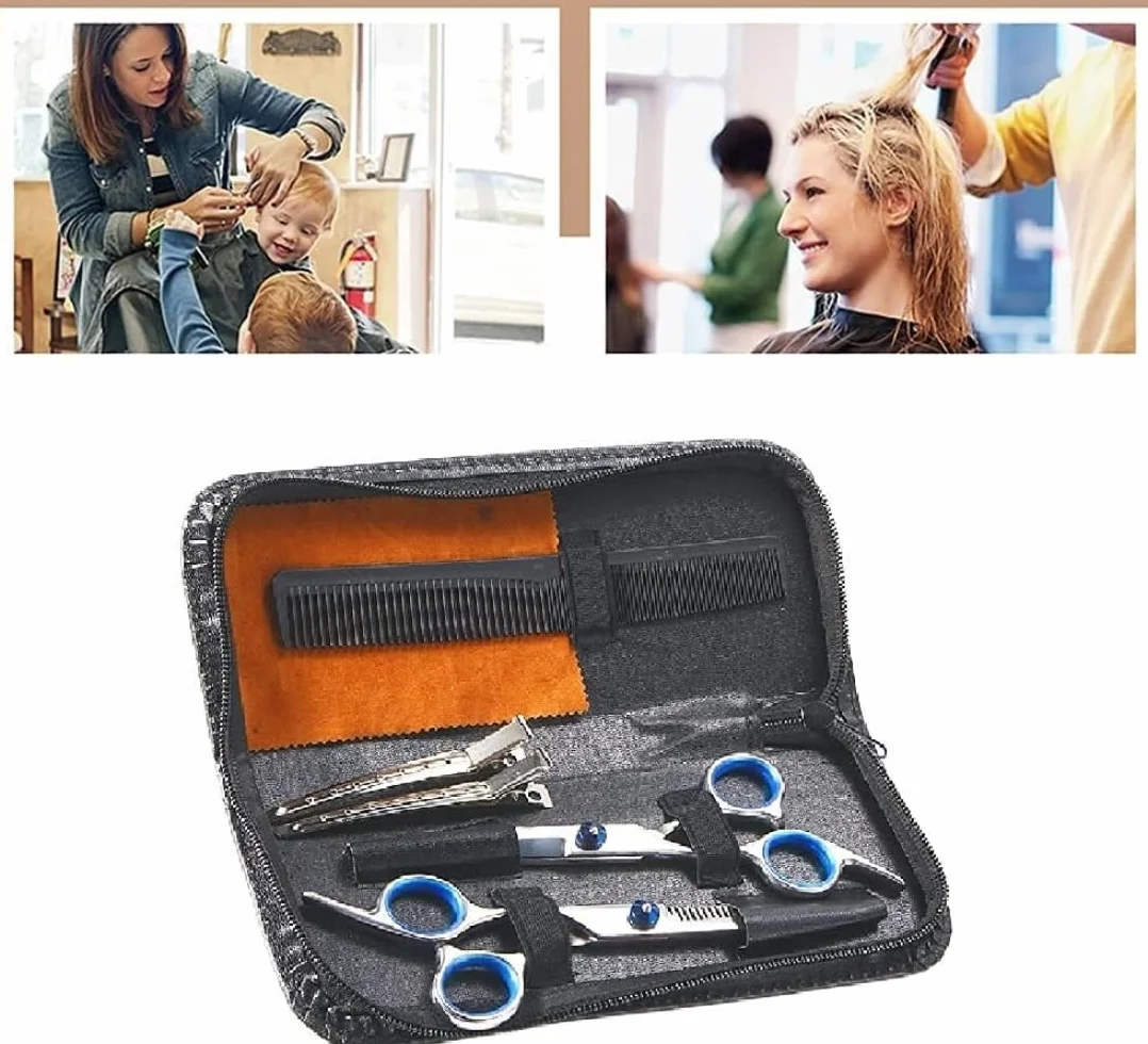 Ciseaux De Coiffure Professionnels 7 Pièces Kit Acier Inoxydable Pour Cheveux Barbier Gaucher
