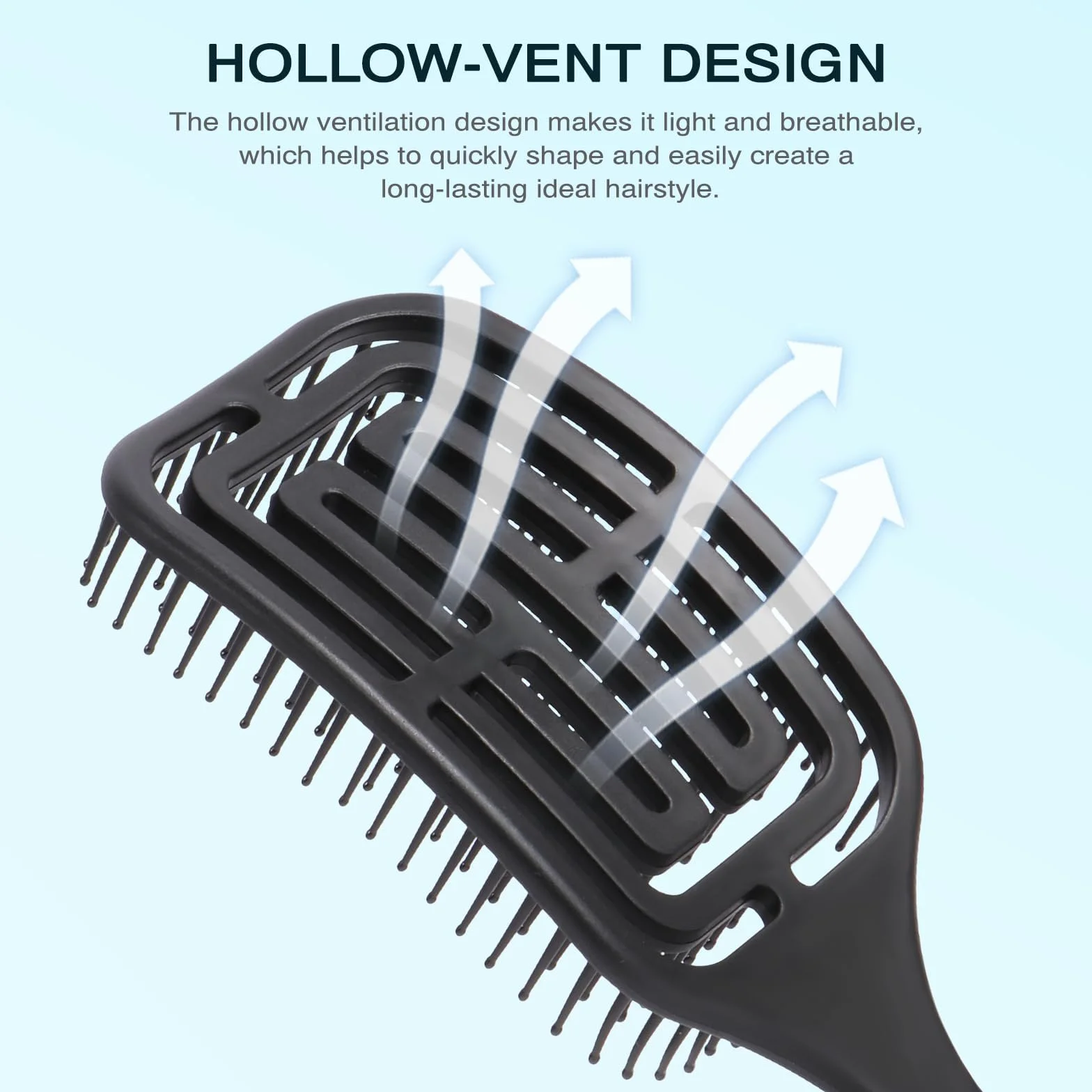 Brosse Cheveux Bouclés Démêlante Magique Anti-Casse Anti-Statique pour Boucles Lisses Épais Fins