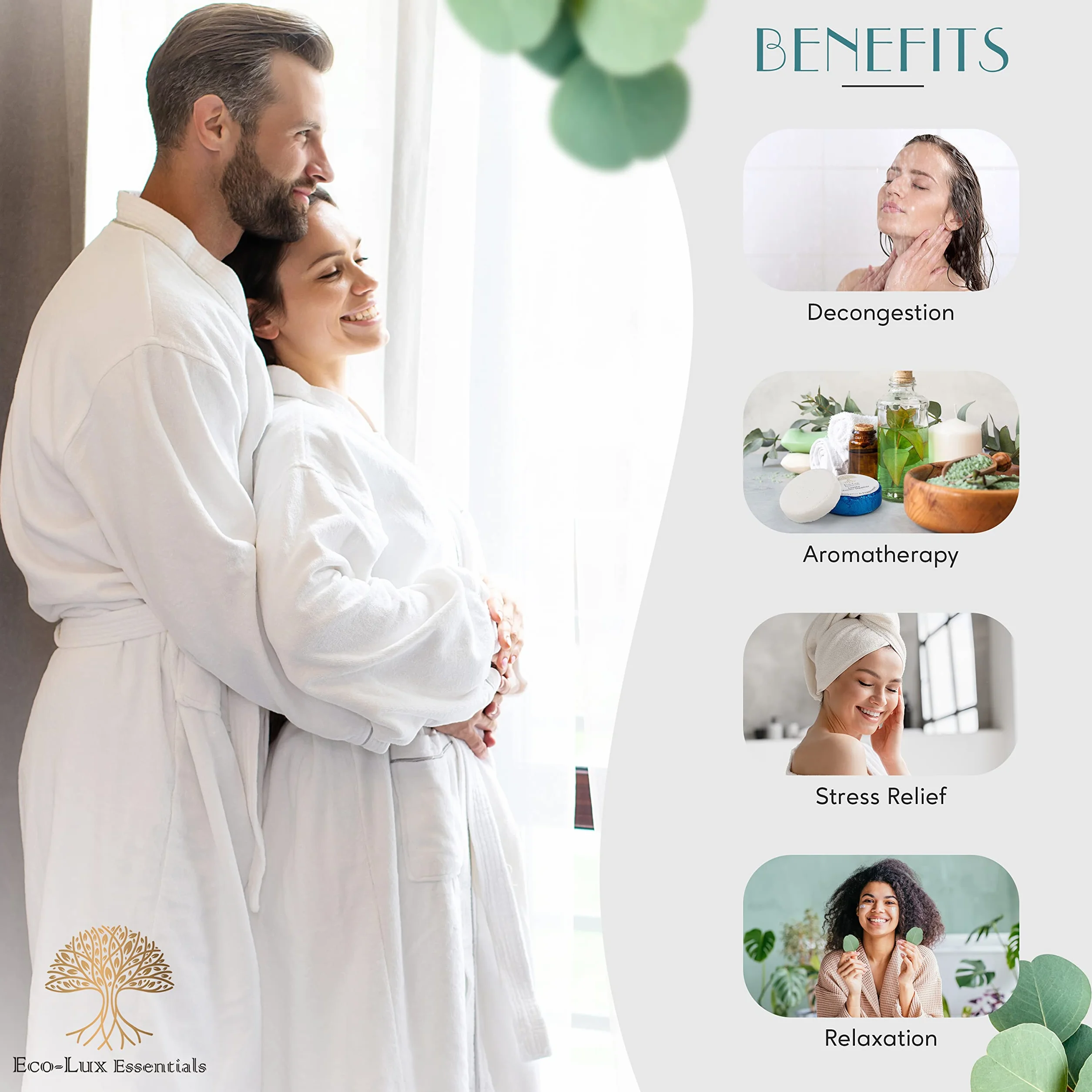 Lot de 18 bombes de douche Vapeur de luxe huiles essentielles eucalyptus menthe poivrée aromathérapie menthol cadeaux