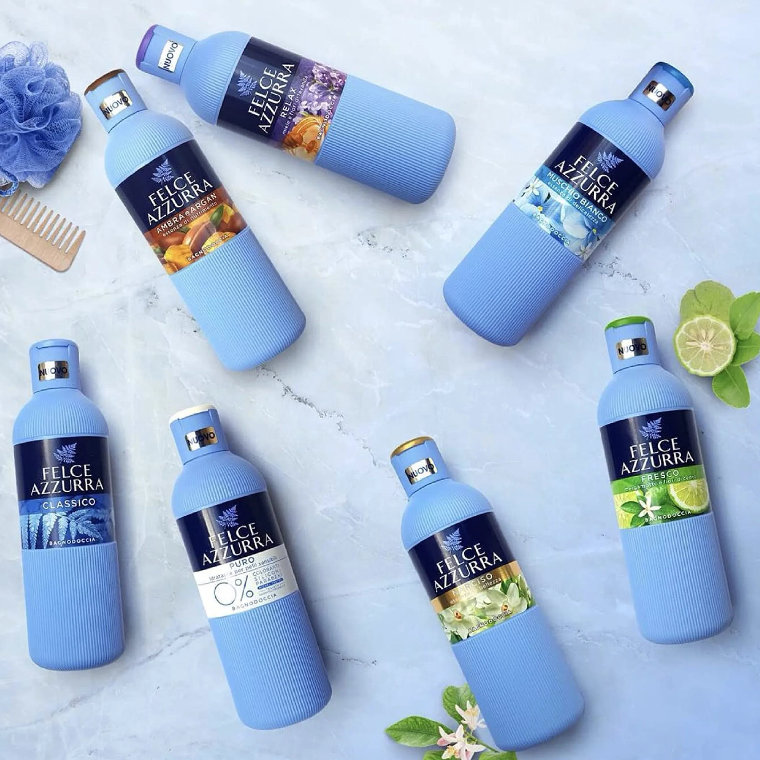 Felce Azzurra Bain moussant Original, 650 ml (Lot de 6)