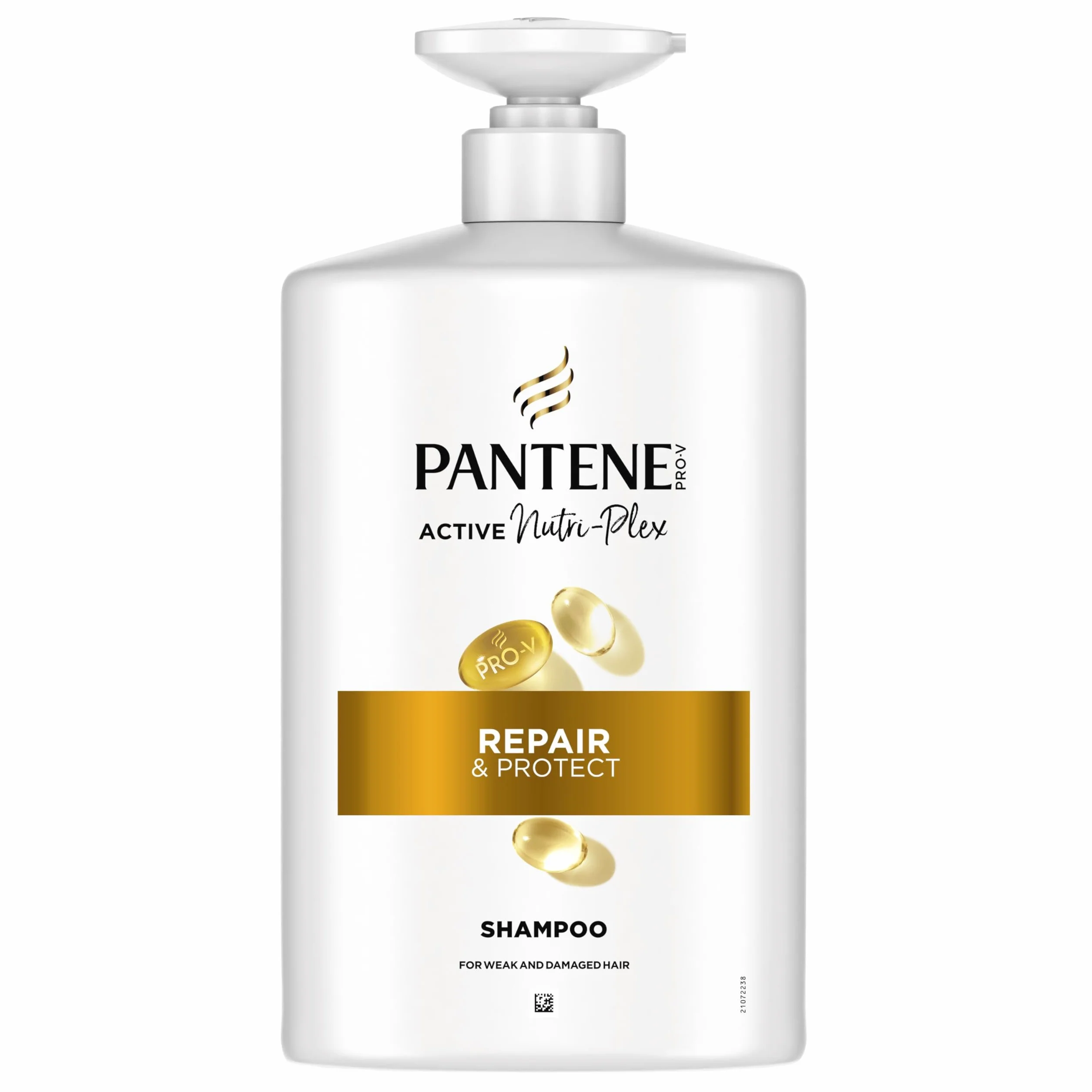 Pantene Pro-V Repair & Protect Shampooing 1000ml Pompe Cheveux Fragiles Secs Abîmés Sans Silicones