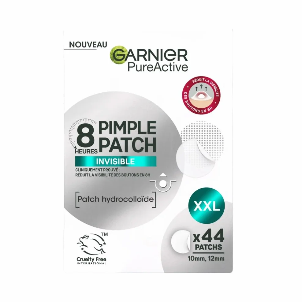 GARNIER Pure Active Patch Bouton Pack XXL Hydrocolloïde Invisible Ultra-Fin Homme Femme