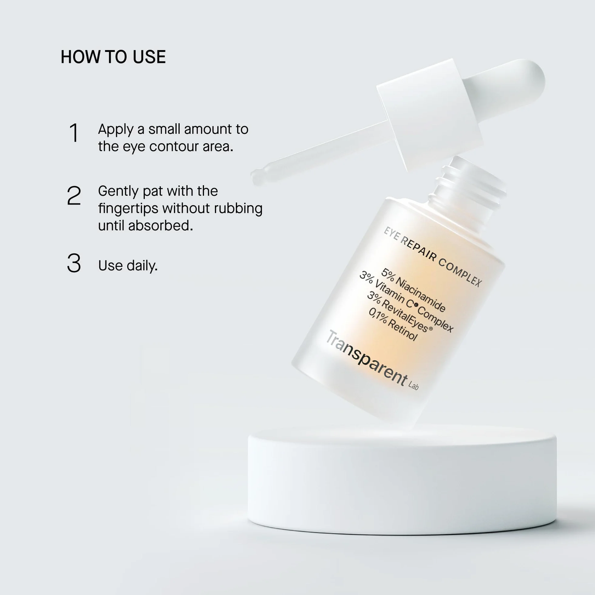 Transparent Lab Eye Repair Complex Contour des yeux 15 ml – Sérum de nuit anti-âge hydratant atténue cernes