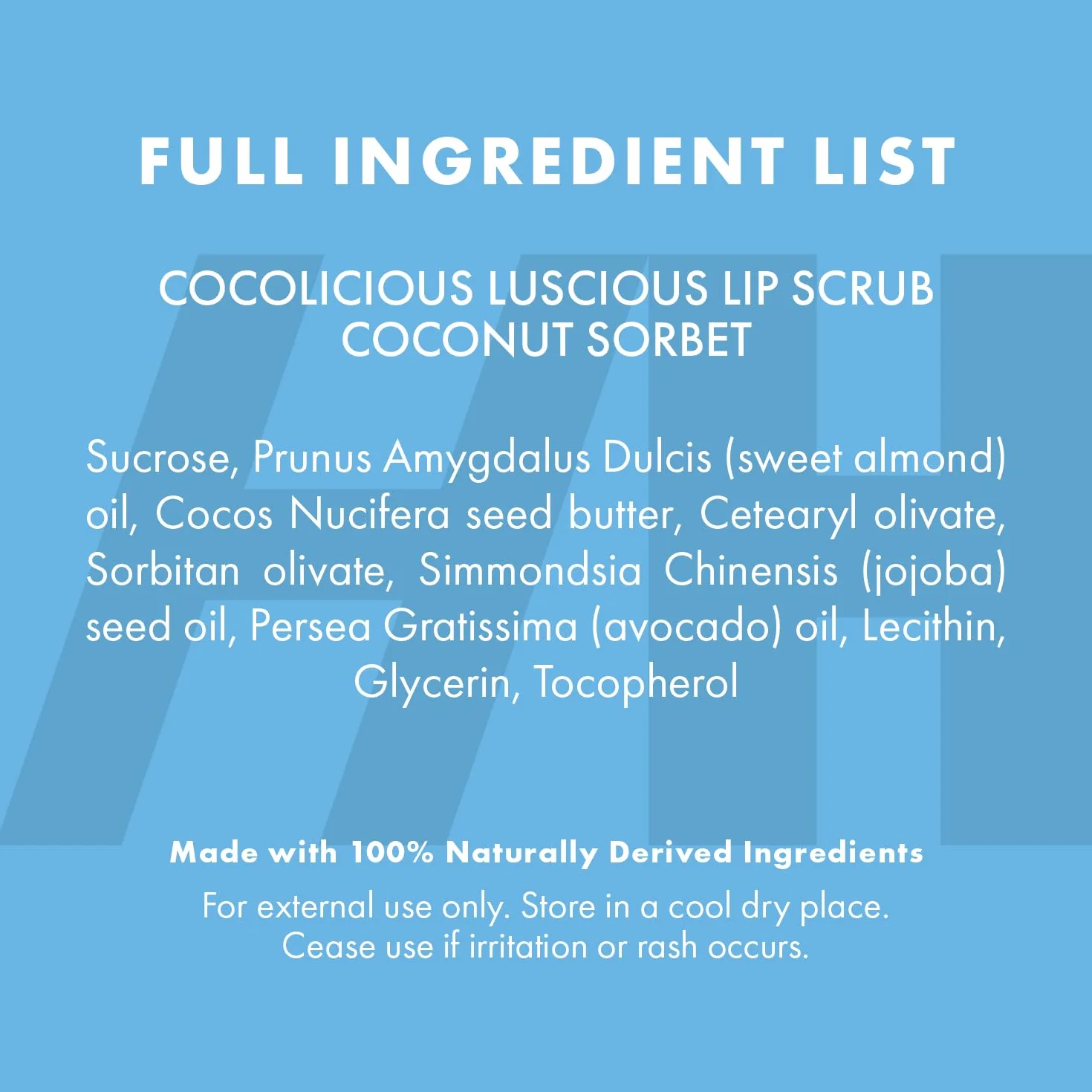Handmade Heroes Gommage Lèvres Exfoliant Doux Huile de Noix de Coco Sucre 30g