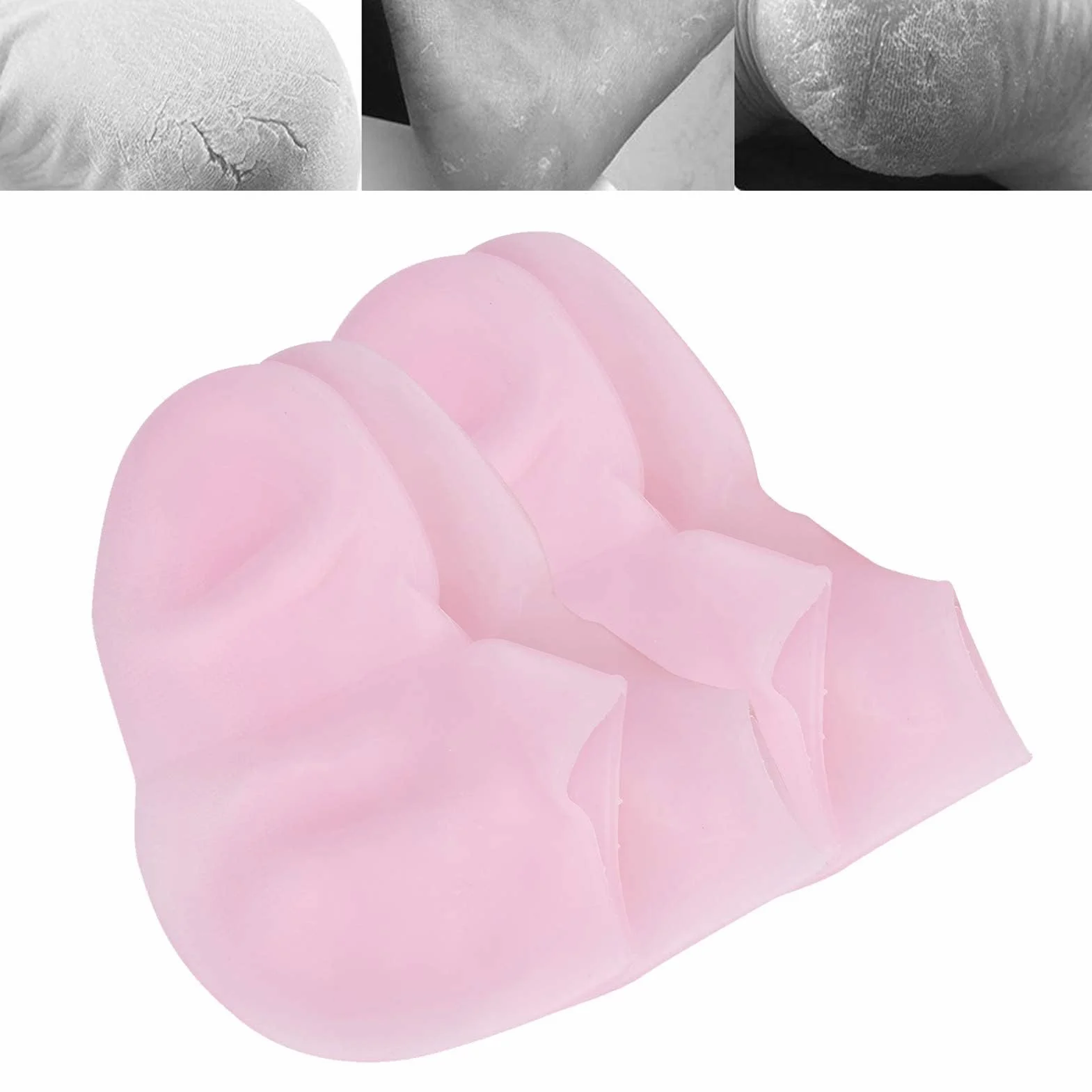 Agatige Chaussettes Hydratantes En Silicone Antidérapantes Adoucissantes Pour Pieds Secs Et Craquelés L 39-41