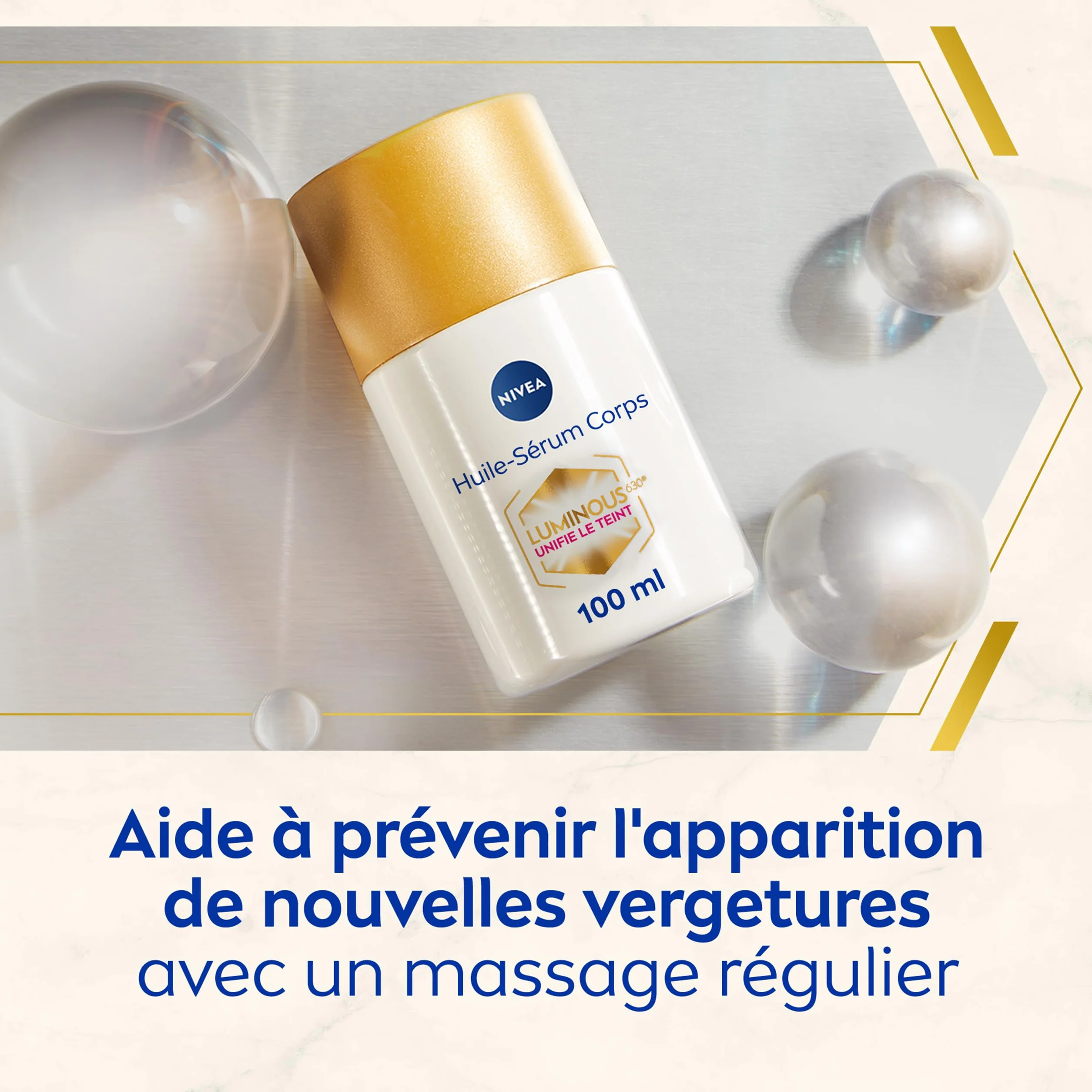 NIVEA Luminous630® Huile-Sérum Corps Anti Vergetures 100 ml soin anti tache hydratation 48h