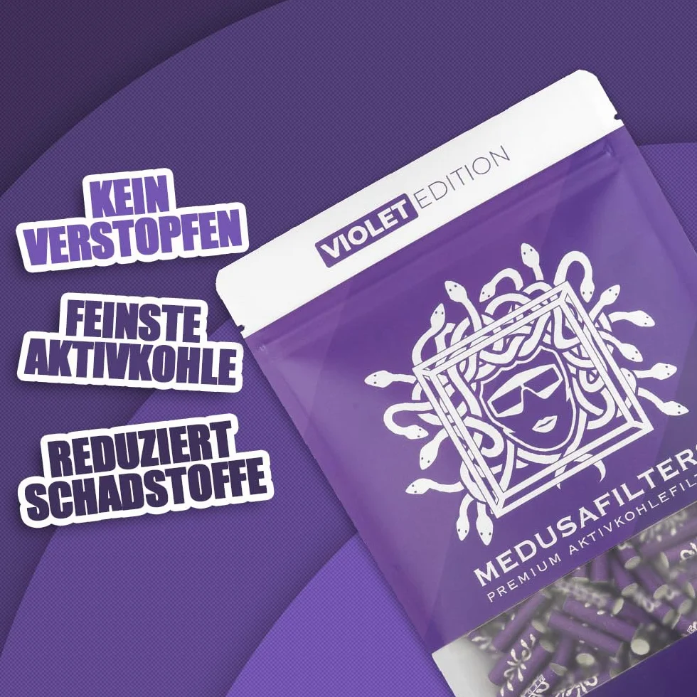 Medusafilters 250 filtres à charbon actif Ø 6 mm VIOLET Edition