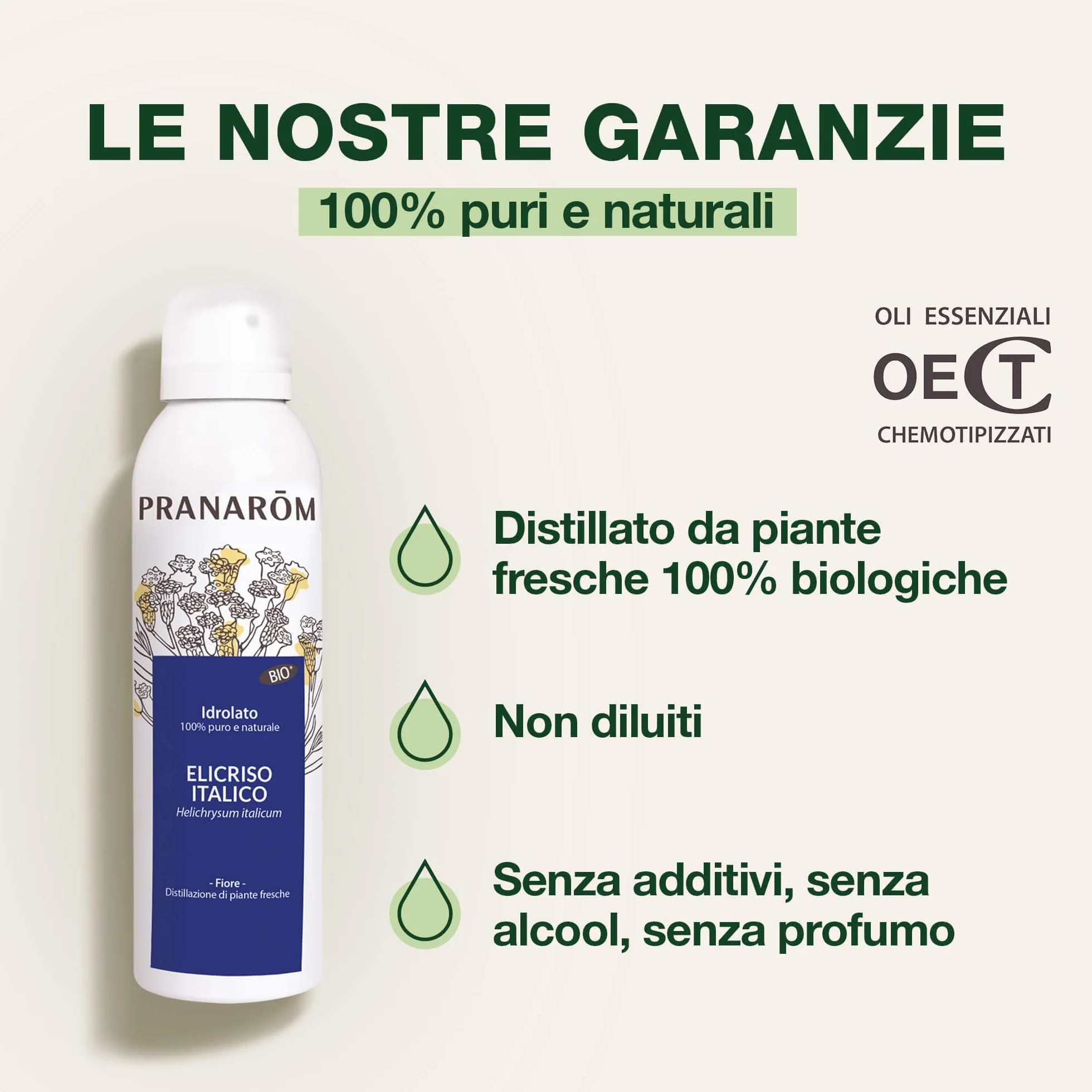 Pranarôm Hydrolat Immortelle Eau Florale aux Huiles Essentielles Biologiques 150 ml