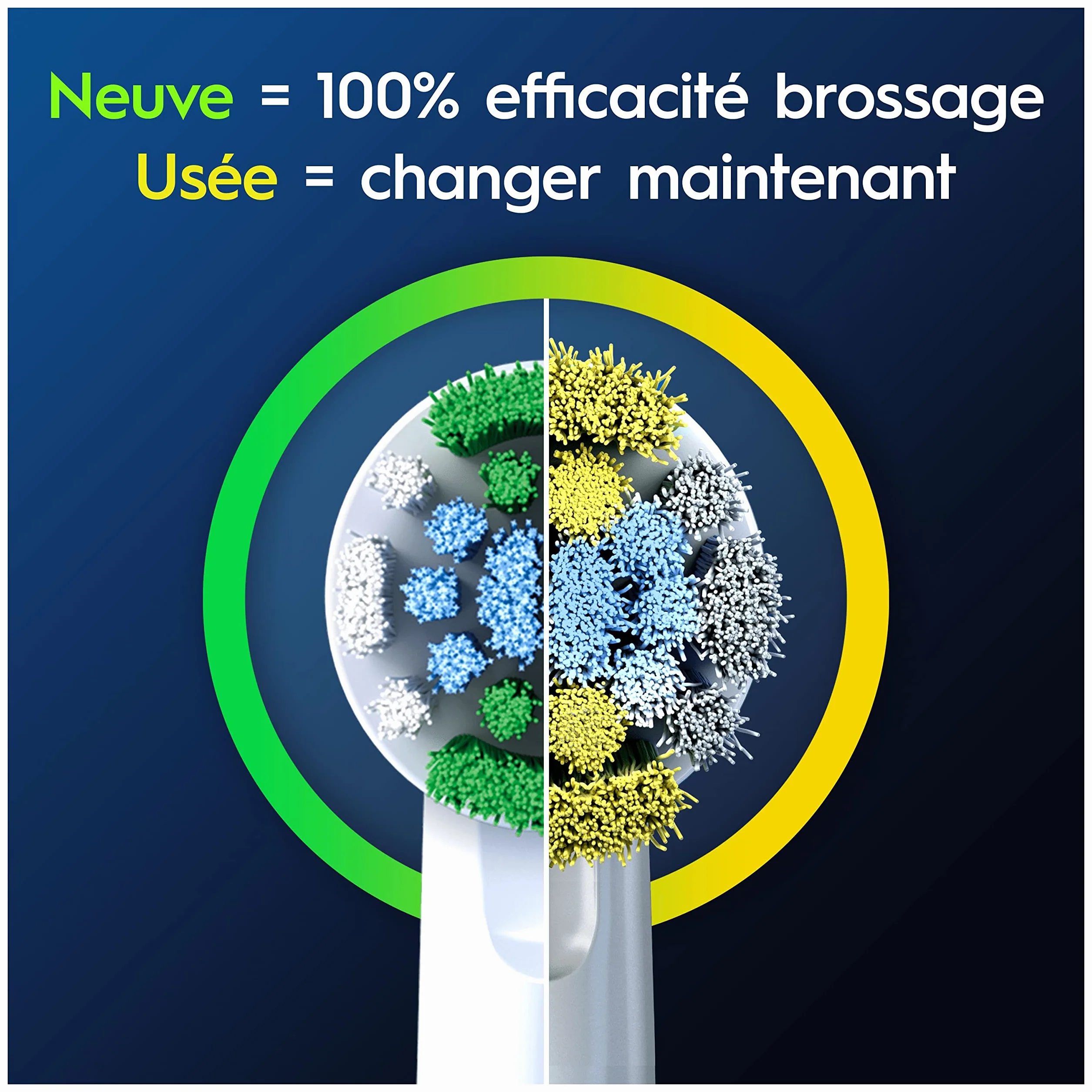 Oral-B Brossettes de Rechange Cross Action, Lot de 12, Blanches – Recharges Brosse à Dents Électrique Pro