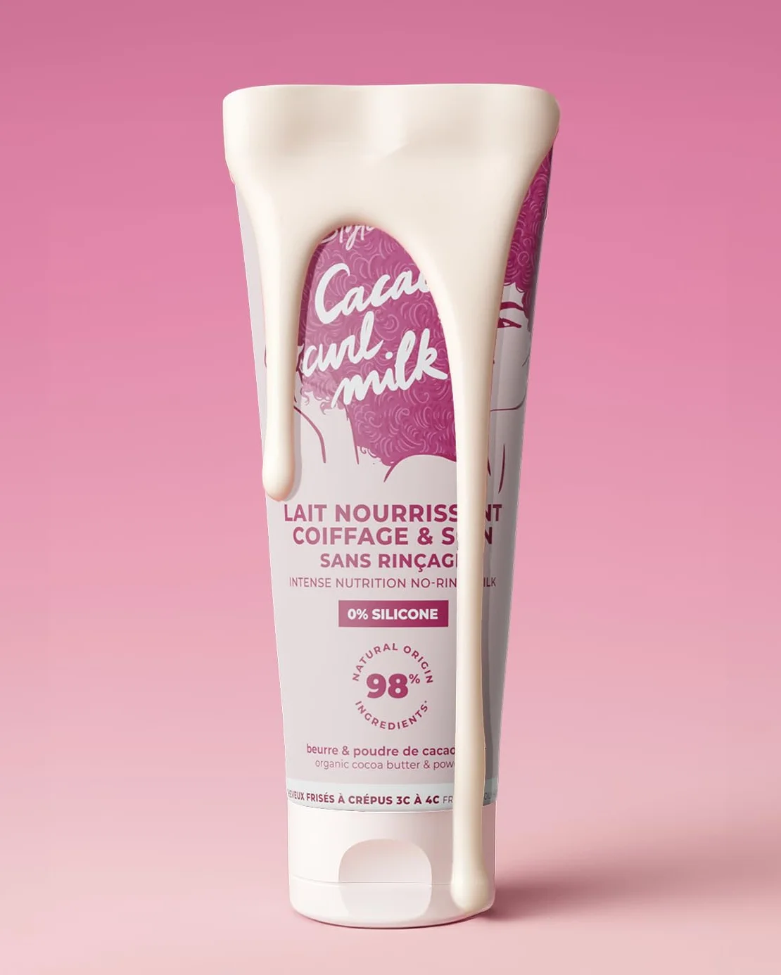 Lait coiffant sans silicone ENERGIE FRUIT Beurre & poudre de cacao Cheveux Frisés Crépus Vegan 200 ml