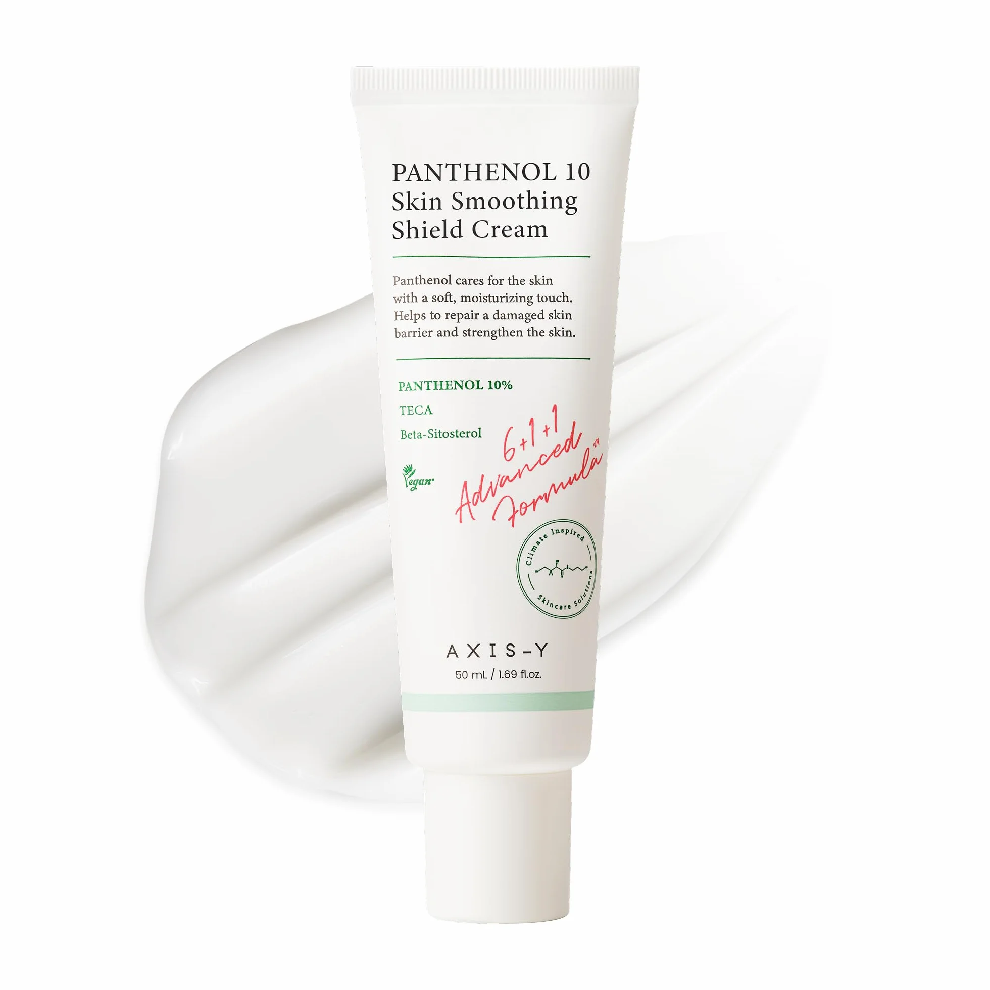 AXIS-Y Panthenol 10 Skin Smoothing Shield Cream Crème Hydratante Quotidienne Pour Le Visage Crème Barrière Pour Une Hydratation Et Un Apaisement Longue Durée 1,69 Oz Liq.