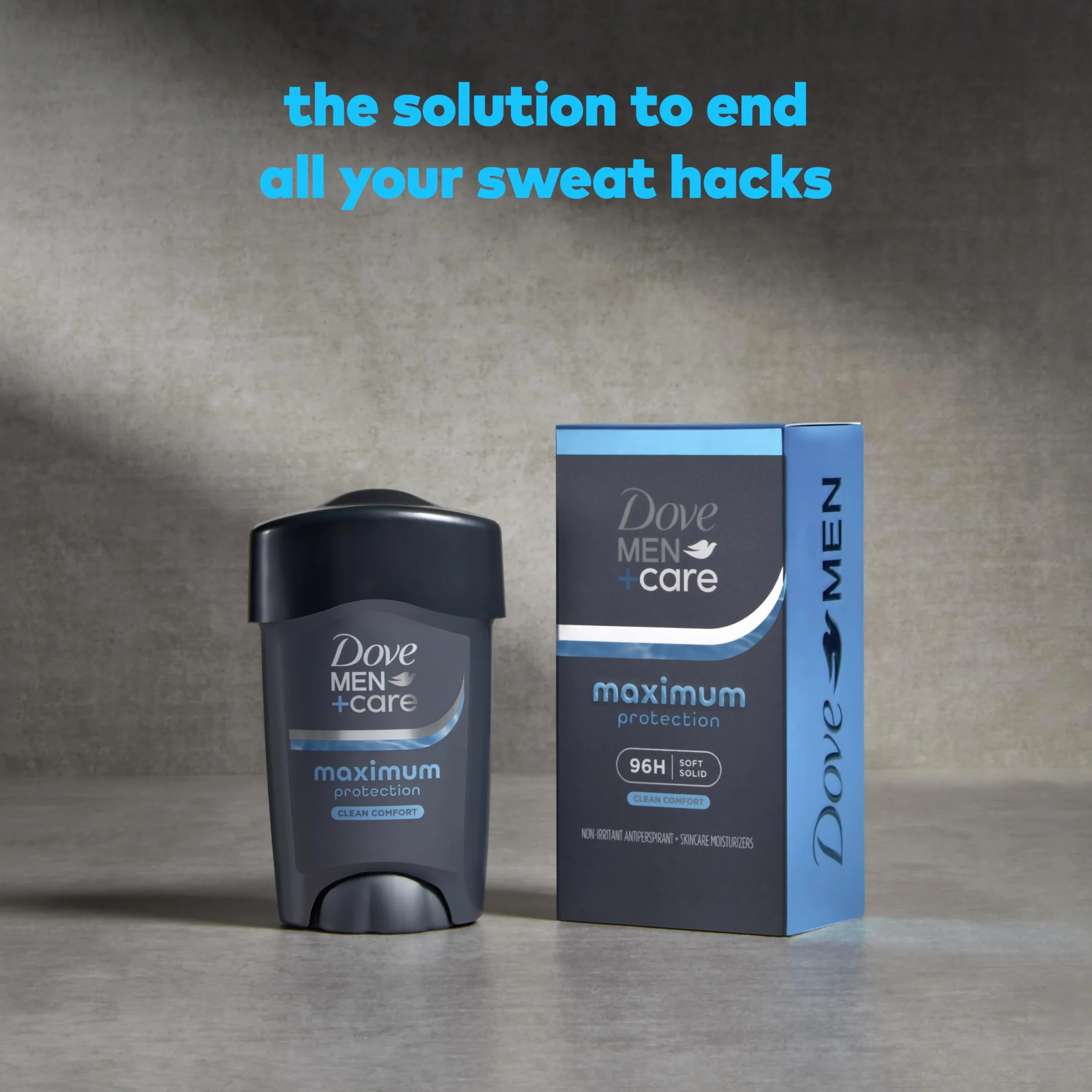 Dove Anti-transpirant et déodorant solide Men + Care Le Propre du Confort - Pour homme - Protection éprouvée en clinique - 50 ml