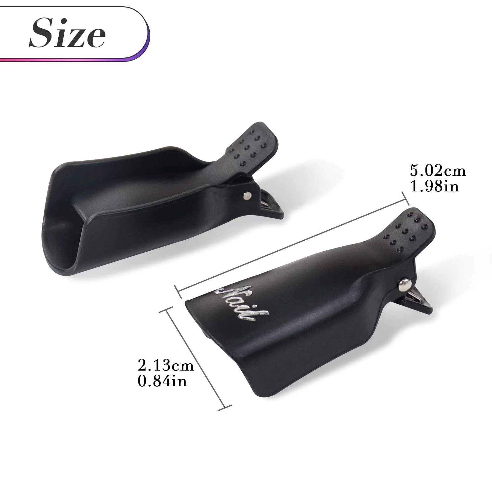 Capuchon Ongle, Clips et Vernis Acrylique, Dissolvant, Clips Gel, Grattoir, Poussoir Cuticules (Noir)