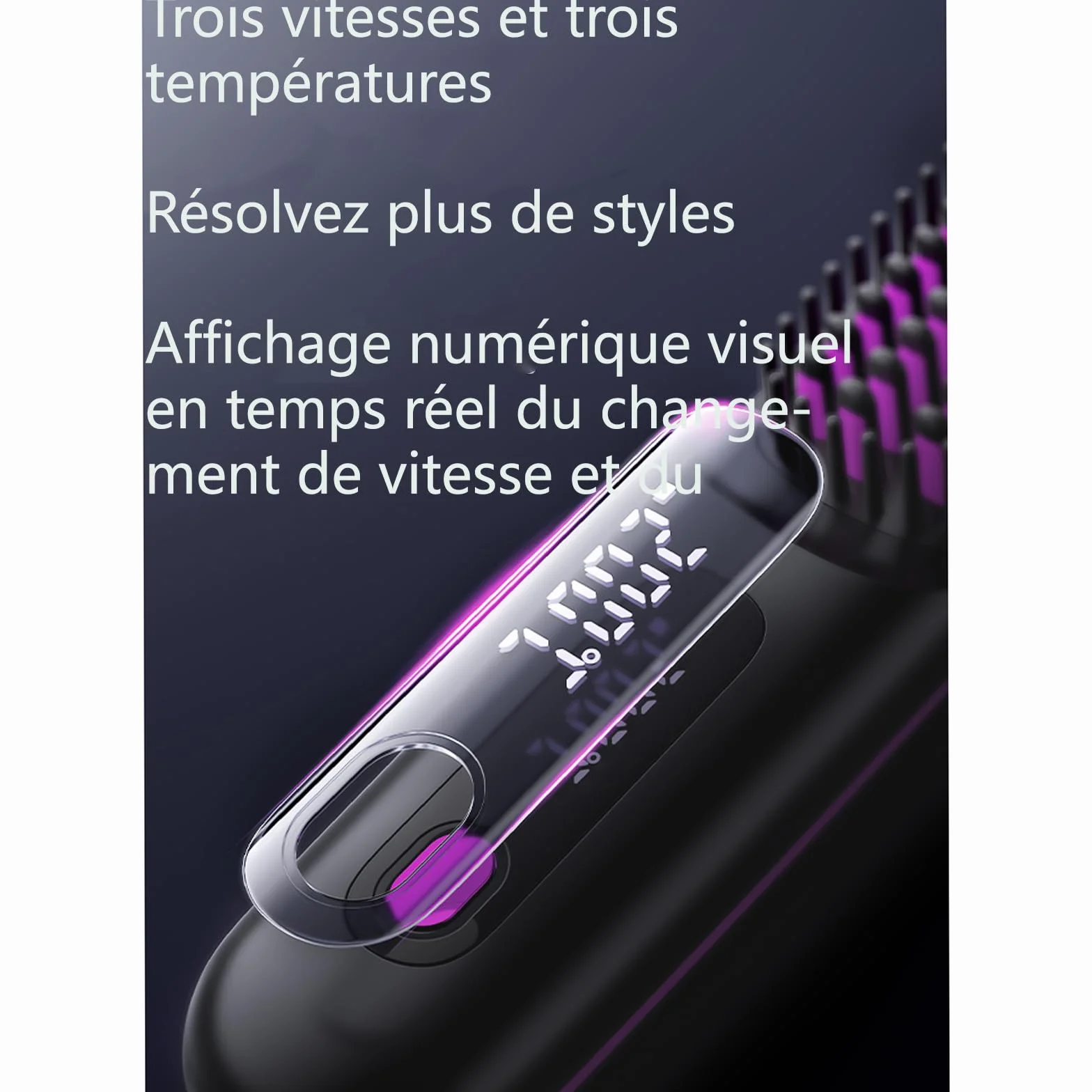 Brosse Chauffante Cheveux Court,Lissante Rechargeable Portable, Un Volume Coiffe en 2 Minutes,Brosse Coiffante Portable Et Rechargeable Pour Voyage Et Usage Quotidien (1*C)