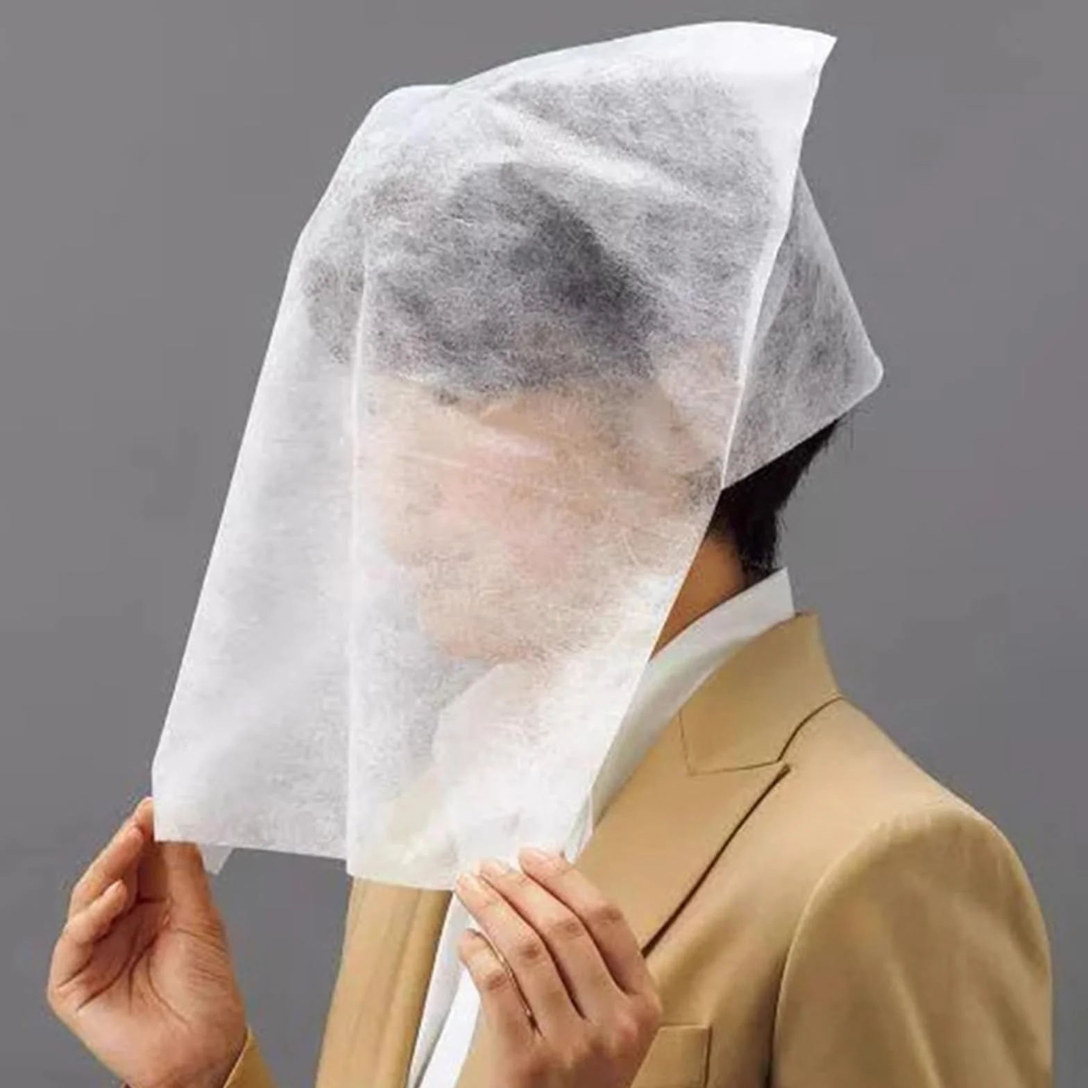Capuchons de Protection pour Maquillage Jetables en Non-Tissé, 30 Pièces, Cagoules Ajustées pour Mariages et Voyages