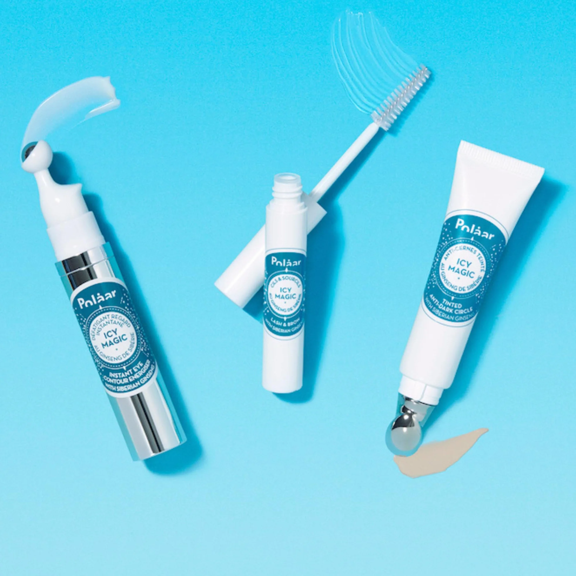 Polåar Roll-On Défatigant Regard Instantané Icy Magic Ginseng Sibérie Soin Contour des Yeux Bille Glacée Anti-Cernes Anti-Poches 92% Naturel Vegan Made in France 10ml