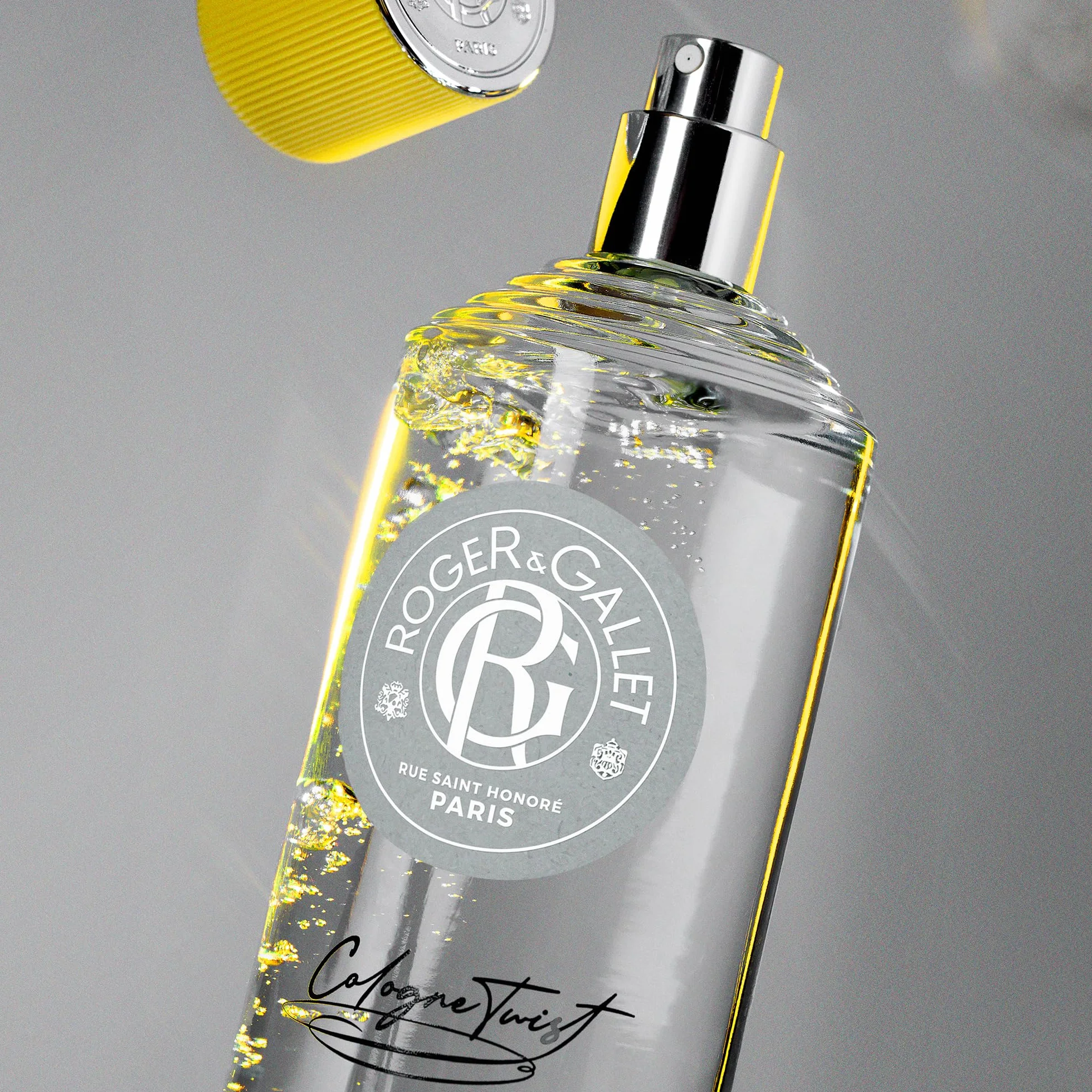 Roger&Gallet - Cologne Twist - Parfum Frais aux Notes de Citron, Sauge, Bergamote et Bois de Cachemire - Eau de Cologne avec 95% d’Ingrédients Naturels - Fragrance Mixte Revitalisante