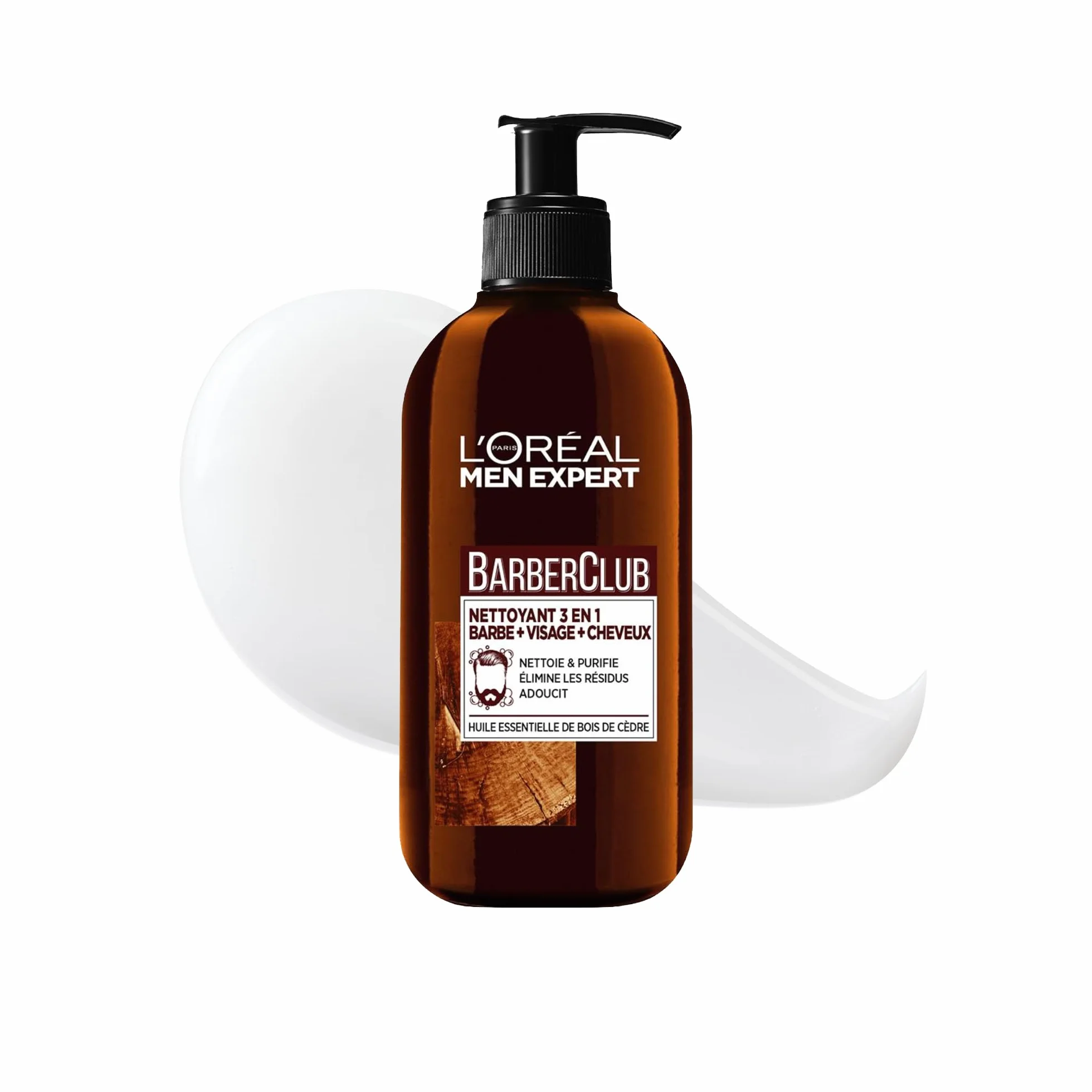 L'Oréal Men Expert BarberClub Nettoyant 3 en 1 Barbe Visage Cheveux 200 ml