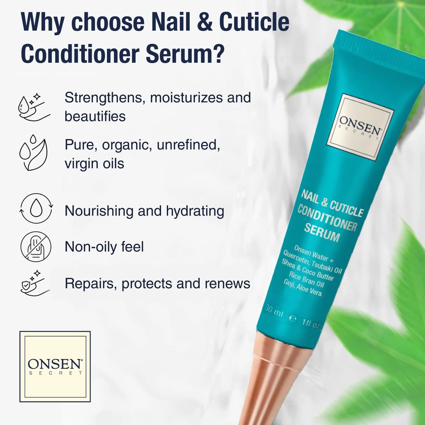 Crème Réparatrice Cuticules Onsen 2x30ml - Hydratation Cuticules Sèches Soin Profond - Ingrédients Naturels Minéraux Japonais