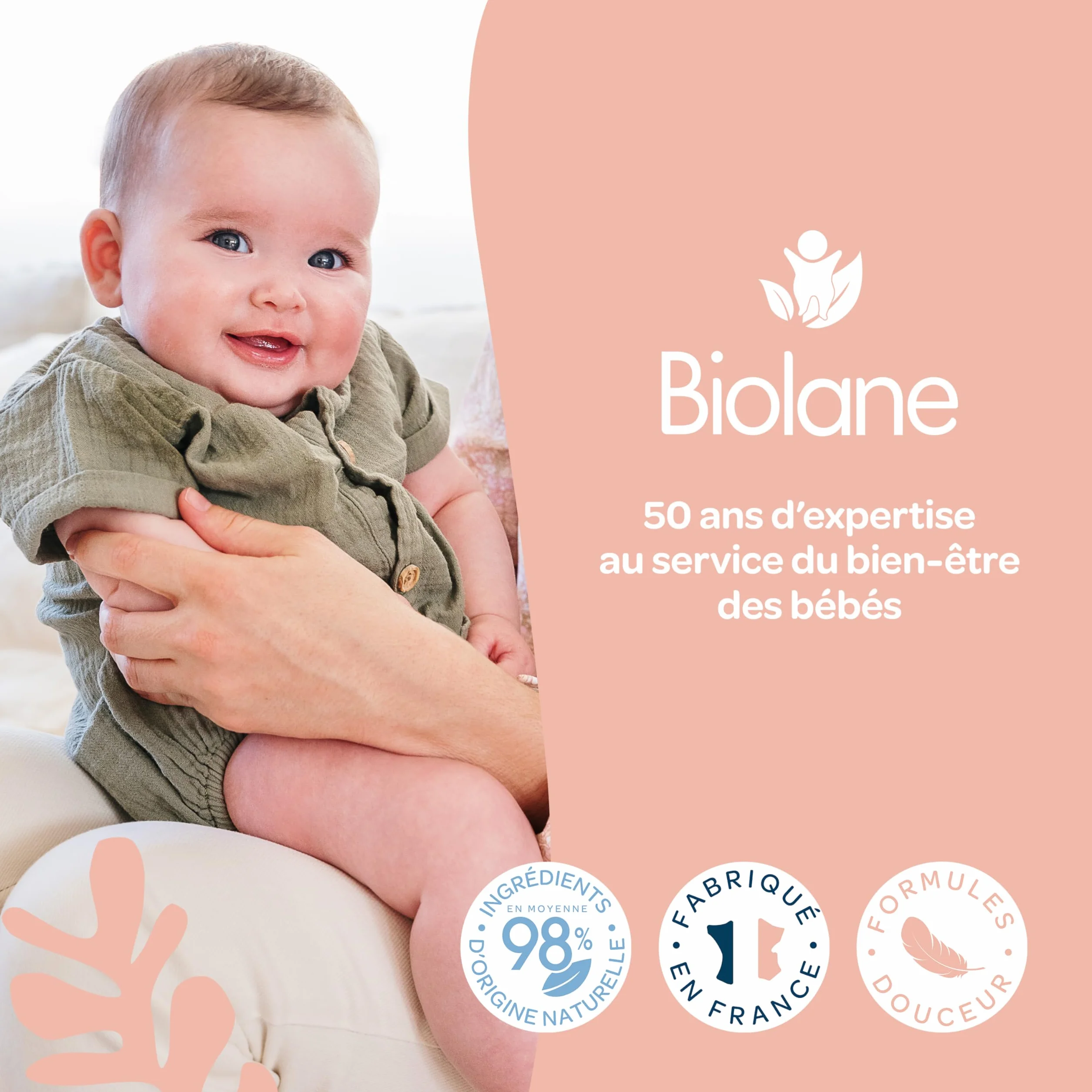 BIOLANE Eau de toilette bébé Fraîcheur 200ml Fabriquée en France