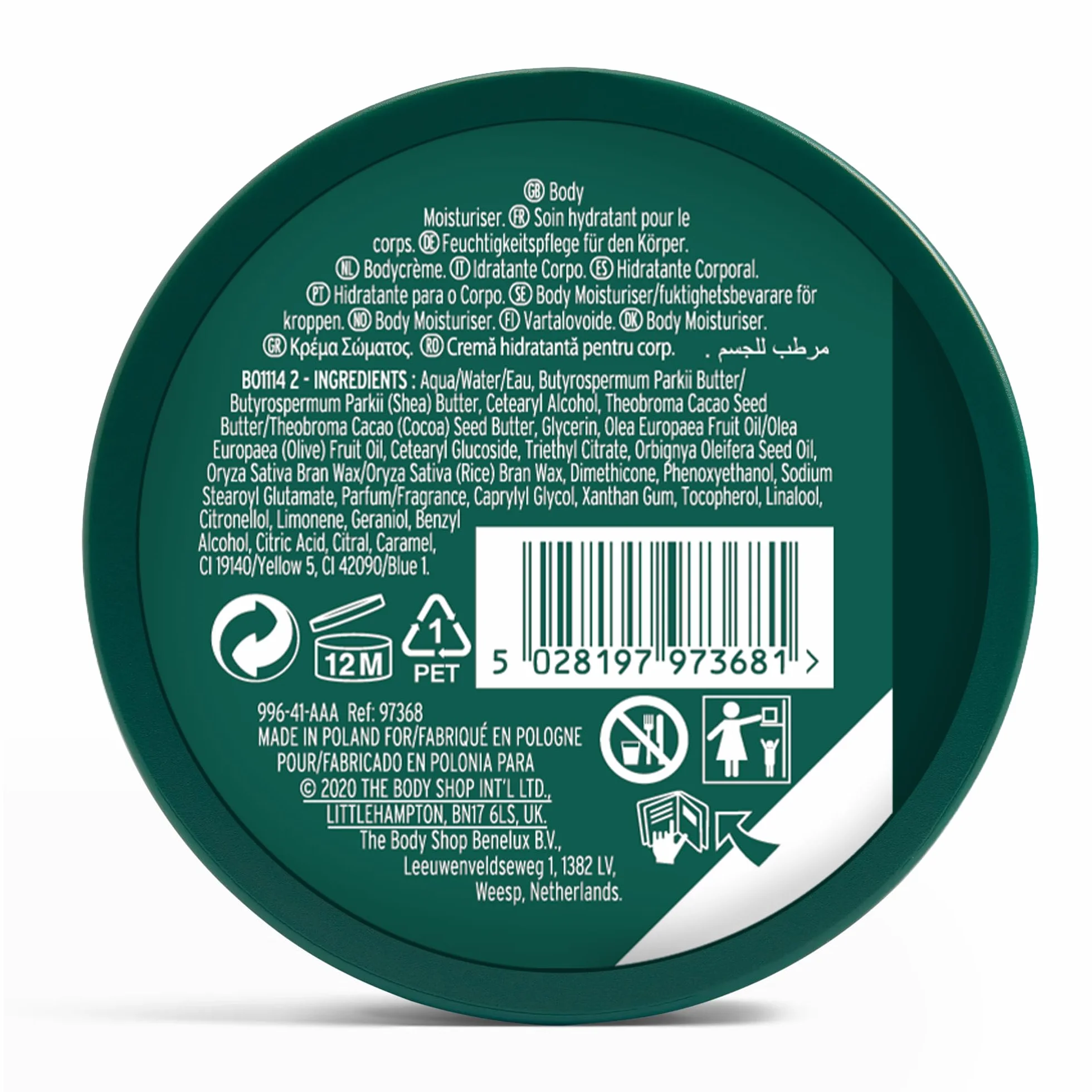 The Body Shop Olive Unisex Body Butter 200 ml