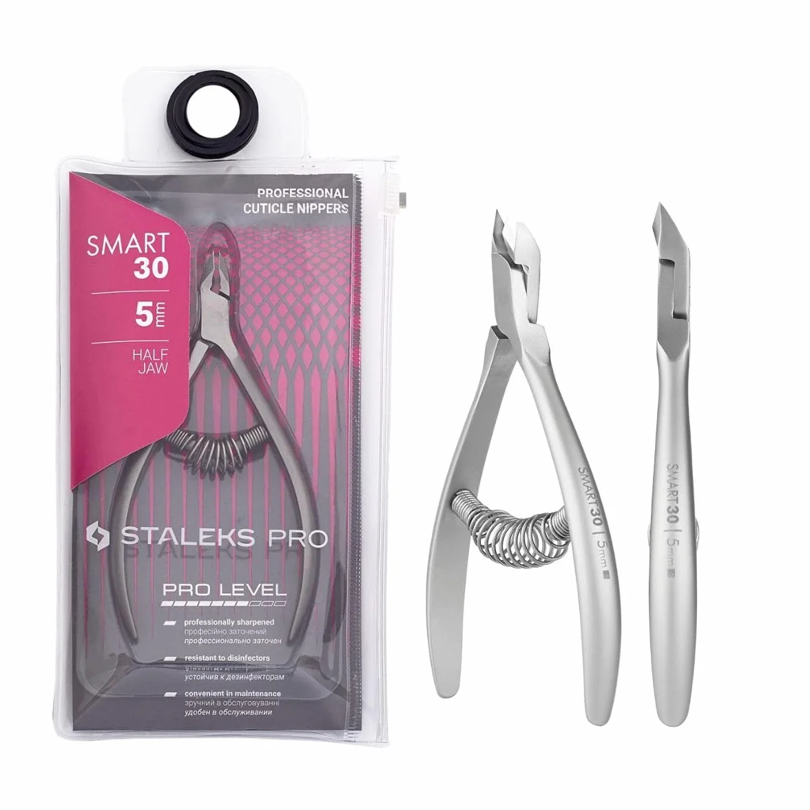 STALEKS Pro Pince professionnelle en acier inoxydable pour cuticules 5 mm (Smart 30-5 mm)