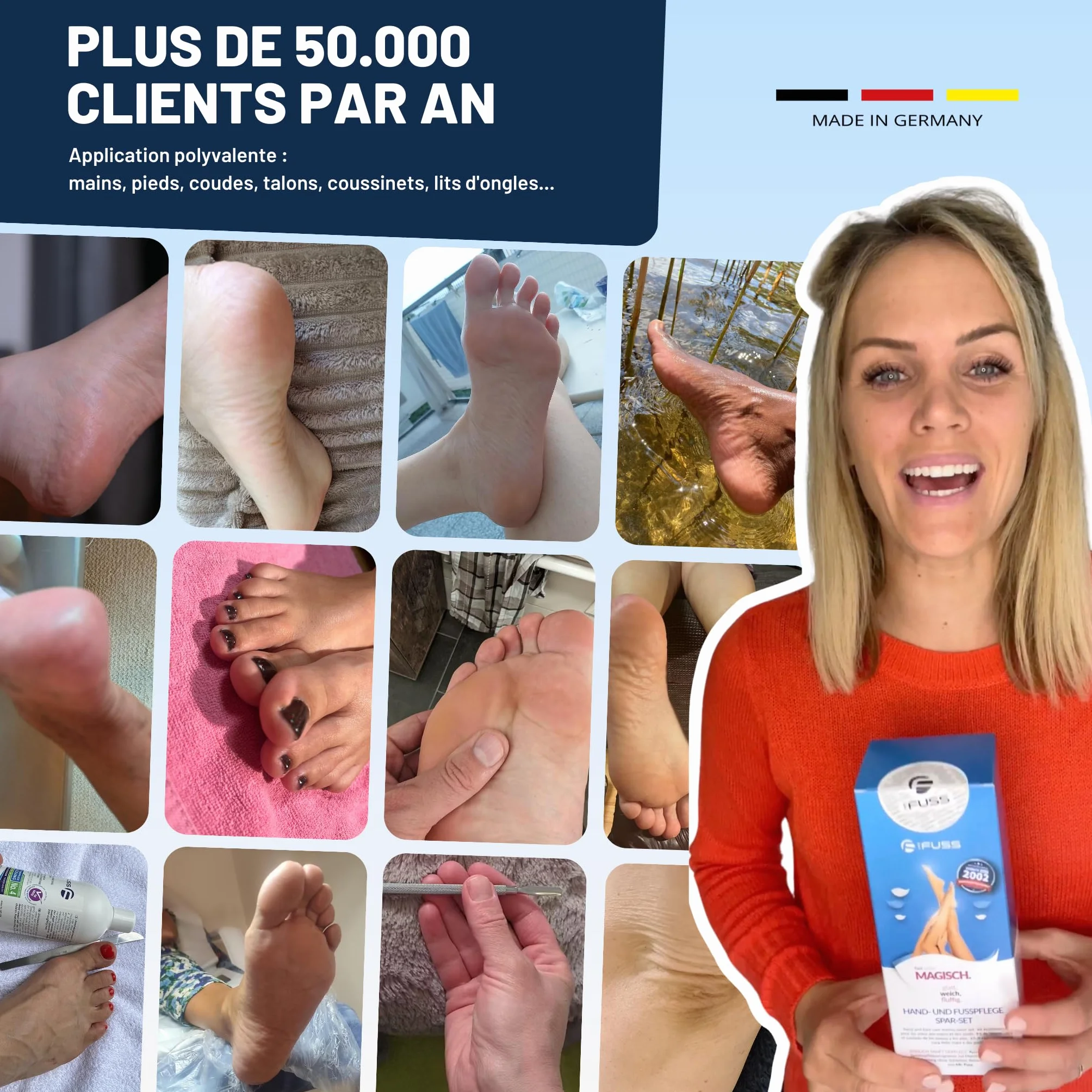 Mr. Fuss Solution Anti Callosités Dissolvant Pour les Cornes Lotion 250ml Set de Pédicure