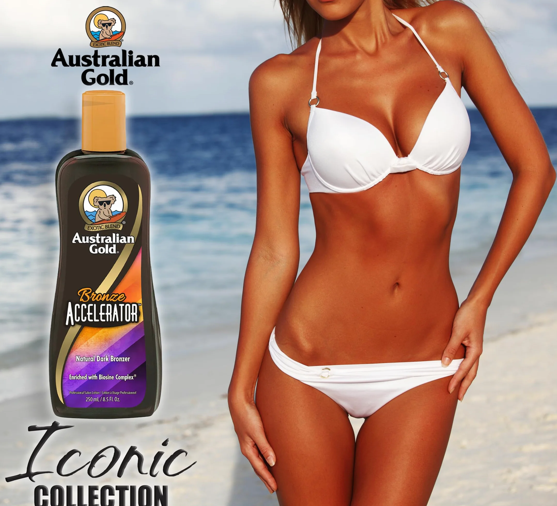Australian Gold Good Line Bronze Accelerator Intensifier avec bronzants naturels 250ml