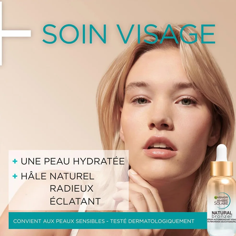 GARNIER Ambre Solaire - Coffret Mousse & Sérum Autobronzants & Hydratants - Teint Naturel & Radieux - Eau De Coco, Glycérine, Acide Hyaluronique - Vegan & Cruelty Free - Visage & Corps