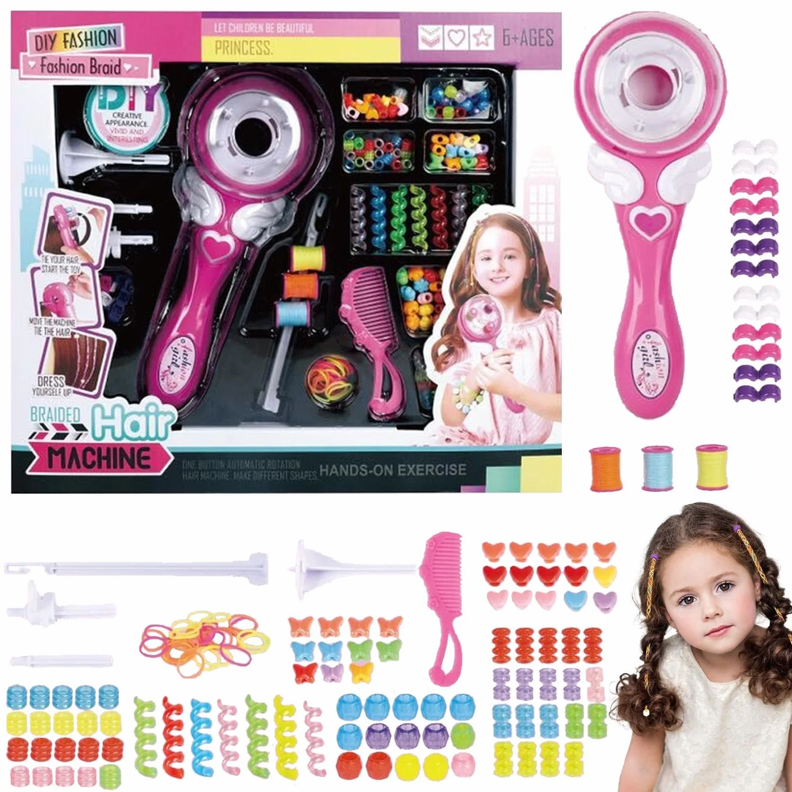 Machine à tresser électrique - Machine à tresser les cheveux, Kit d'outils de coiffage pour la décoration de cheveux | Machine de torsion facile, kit de multifonctionnels pour salon d