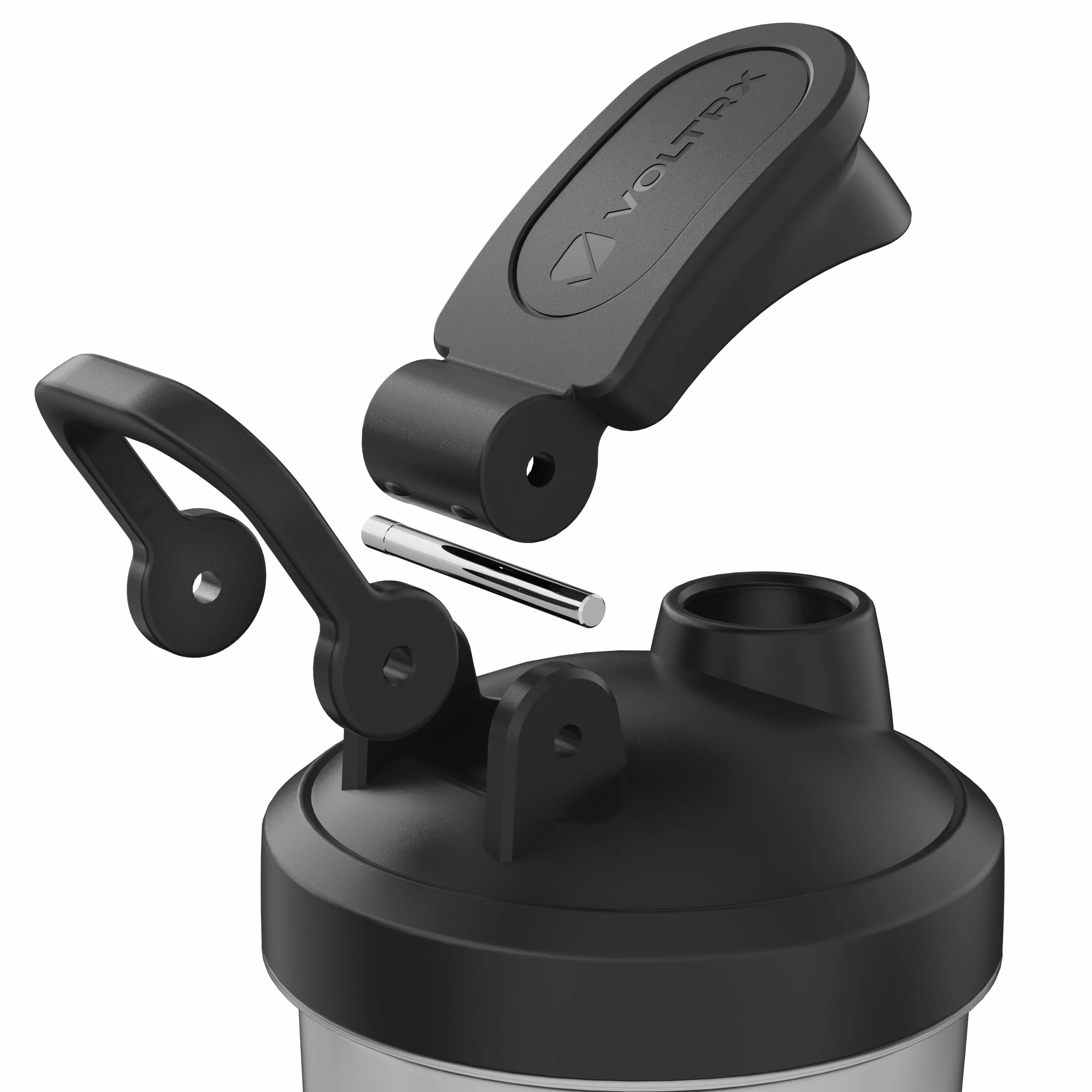 VOLTRX Titanus Bouteille shaker de protéines électrique rechargeable USB C 600 ml sans BPA
