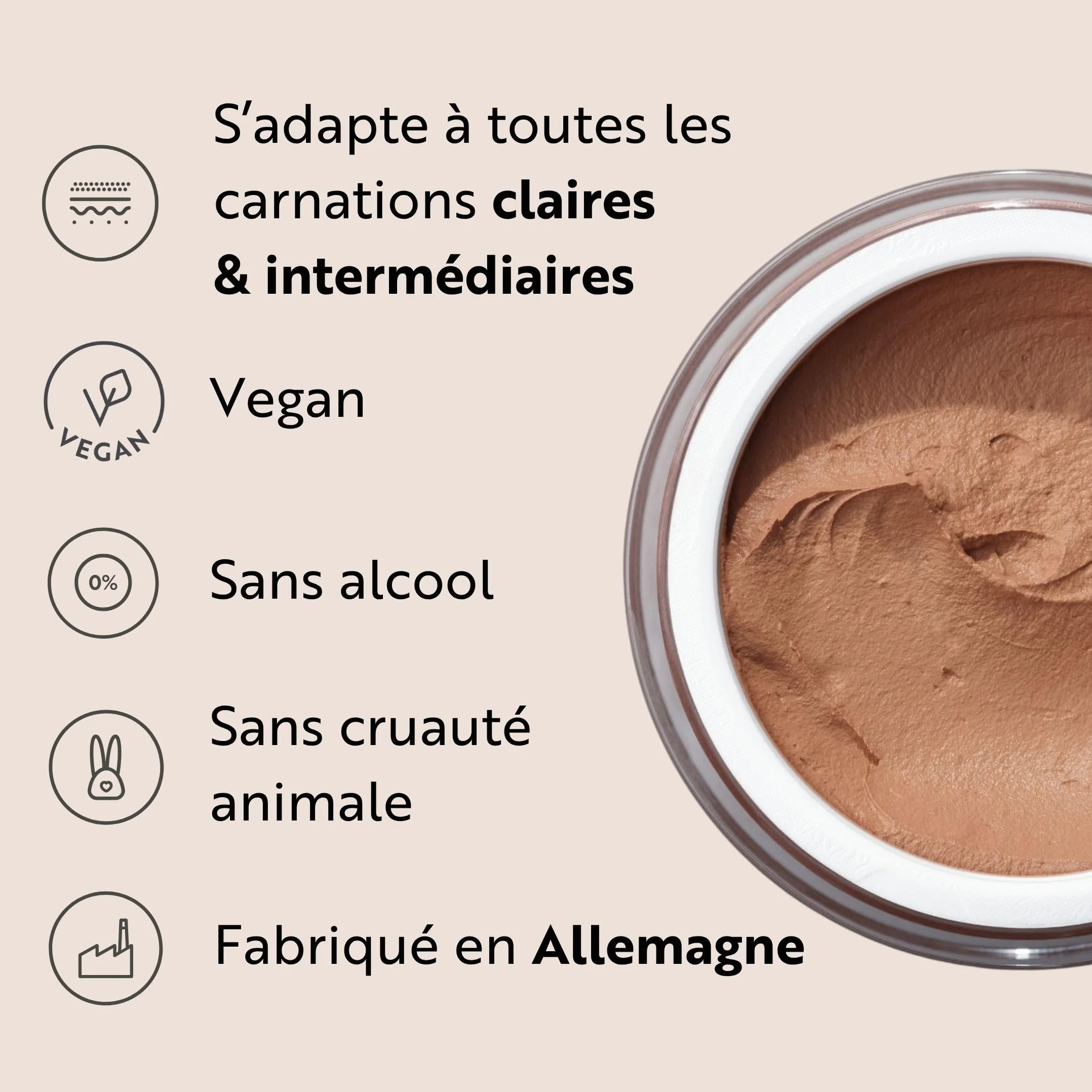 M. Asam MAGIC FINISH Fond de Teint Mousse Classic (30ml), une Base Maquillage 4-En-1 : Primer, Make Up, Poudre & Anti-Cernes, Fond de Teint Naturel & Léger pour Tout Type de Peau, Végétalien