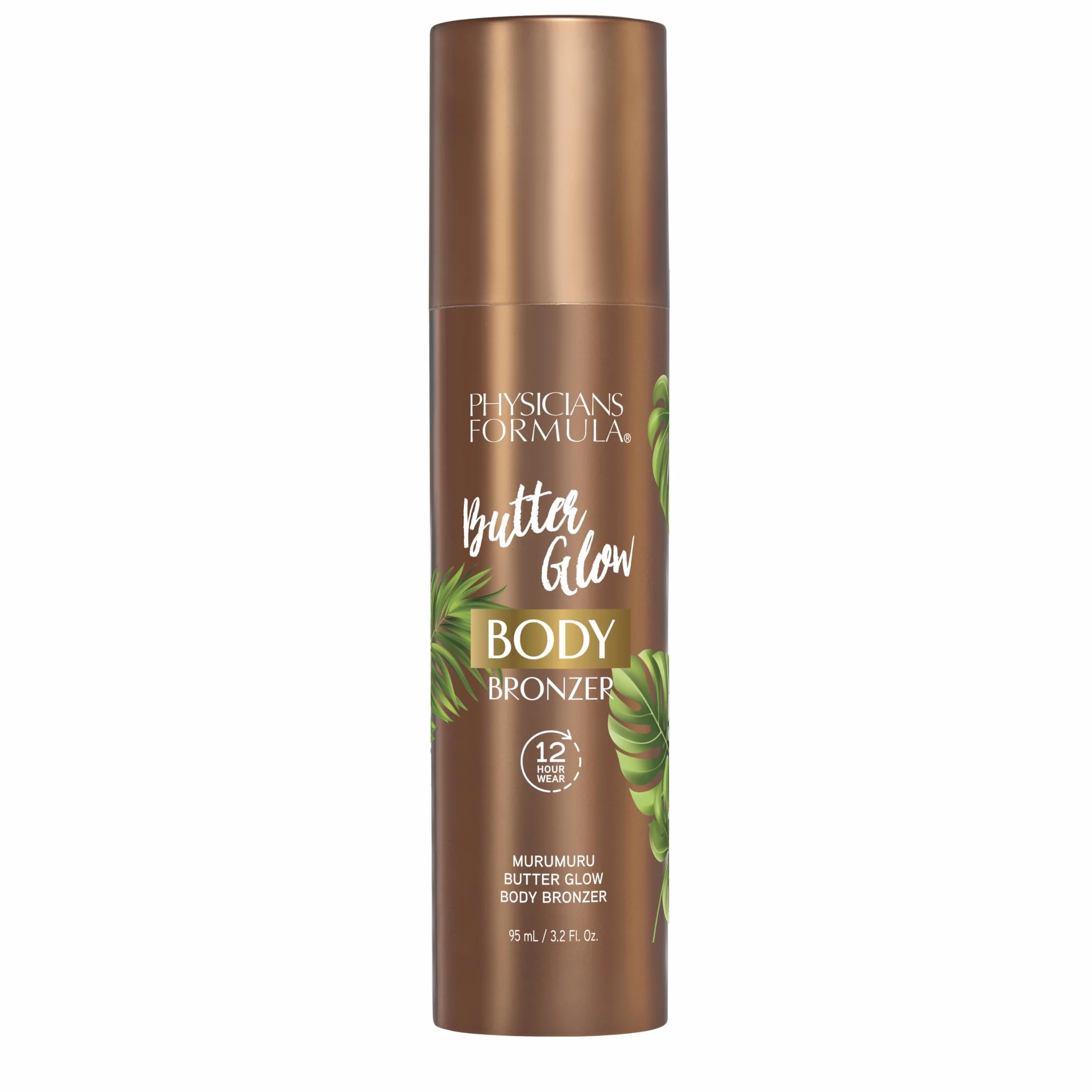 Physicians Formula Butter Glow Body Bronzer, Maquillage Corps Effet Bronzé 12H, Résistant à l’Eau et aux Transferts, Beurres d’Amazonie pour Adoucir et Hydrater, Light/Medium